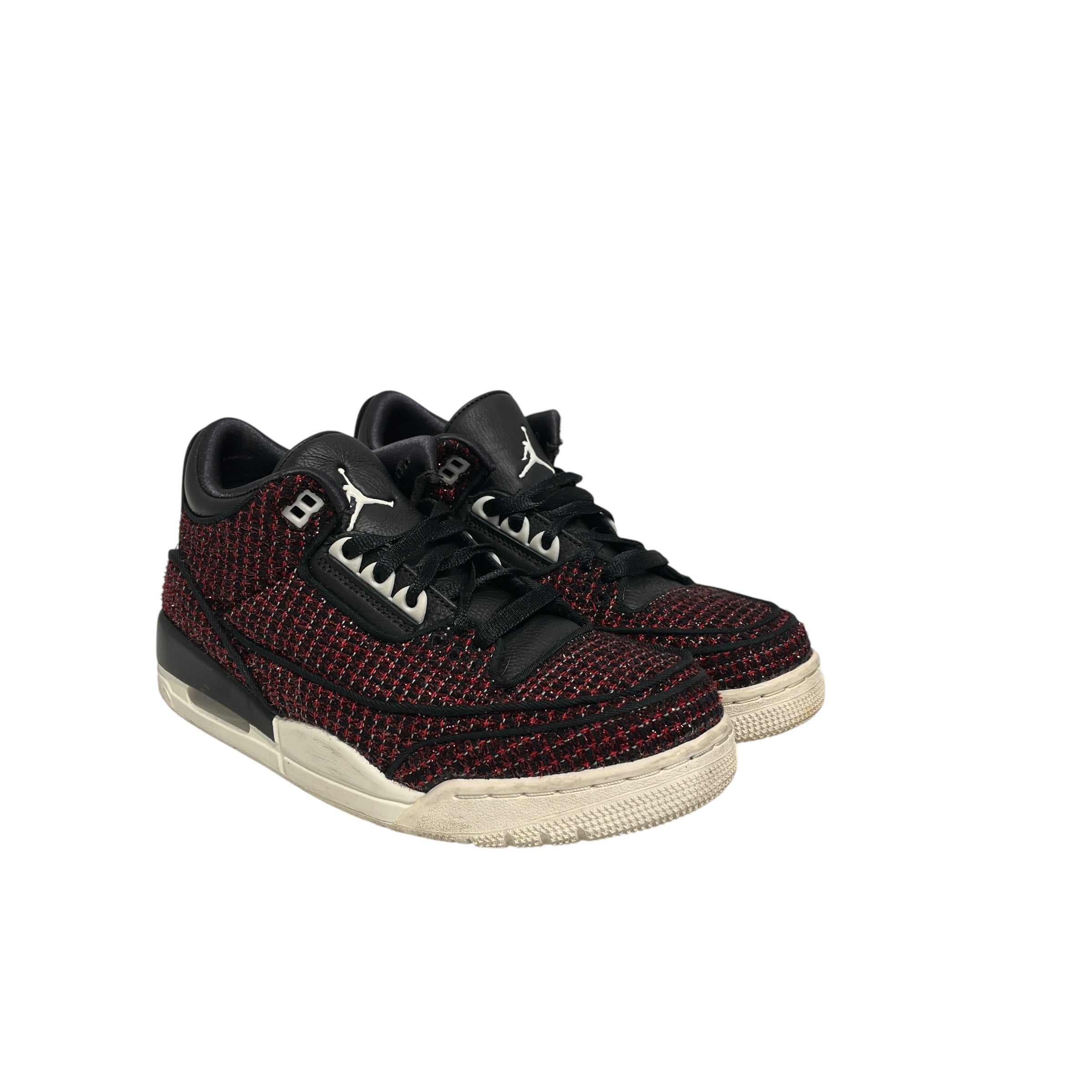 JORDAN BRAND/Low-Sneakers/US 8.5/Cotton/RED/vouge jordan 3 view 1