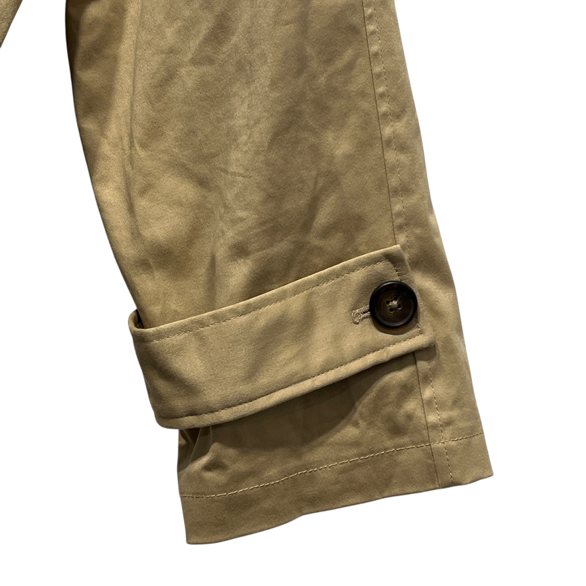 L'academie/Trench Coat/XS/Cotton/BEG/Maxi Length/TIE WAIST/BROWN BUTTONS/COLLAR view 4