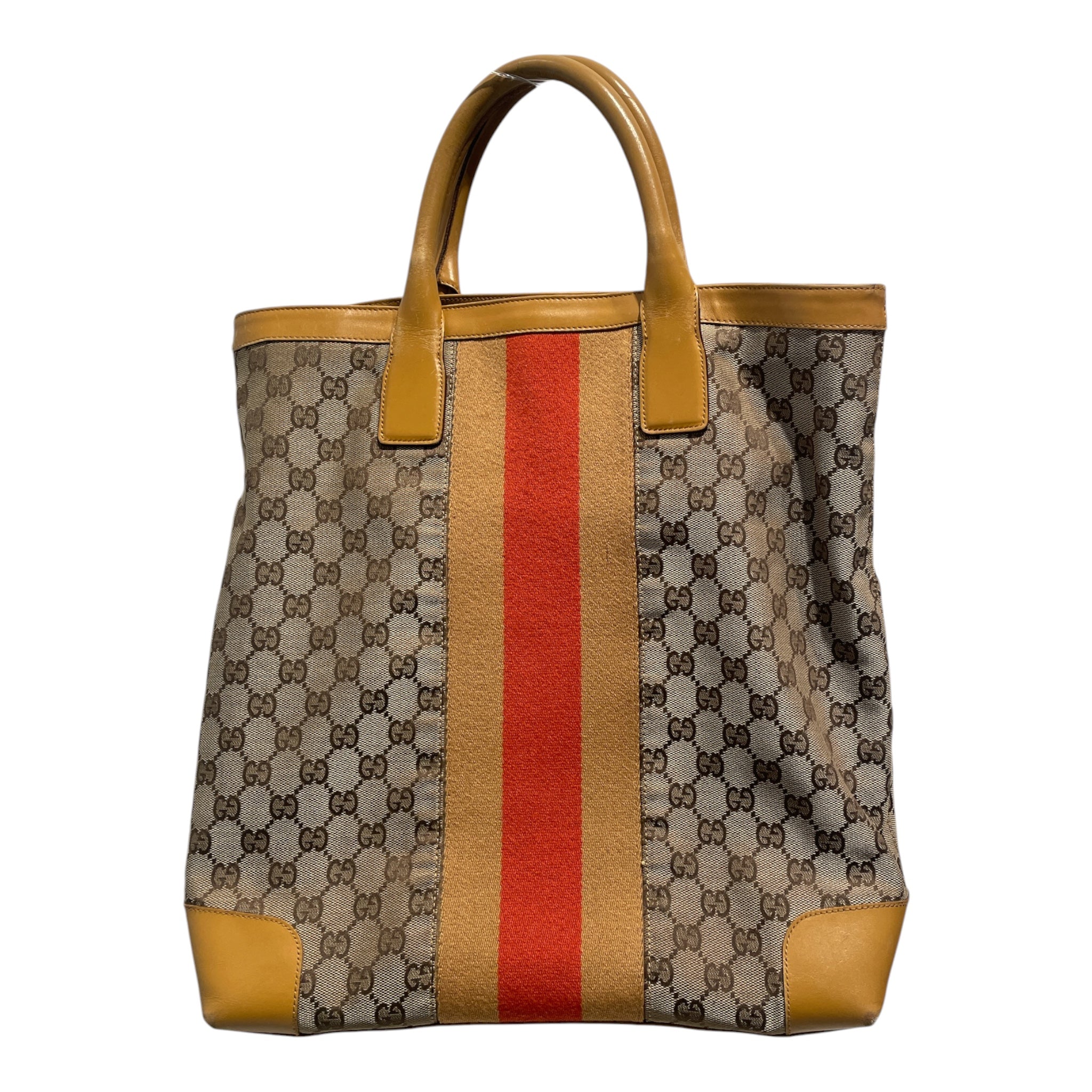 GUCCI/Tote Bag/Monogram/Cotton/KHK/Canvas Sherry Line Tote view 1