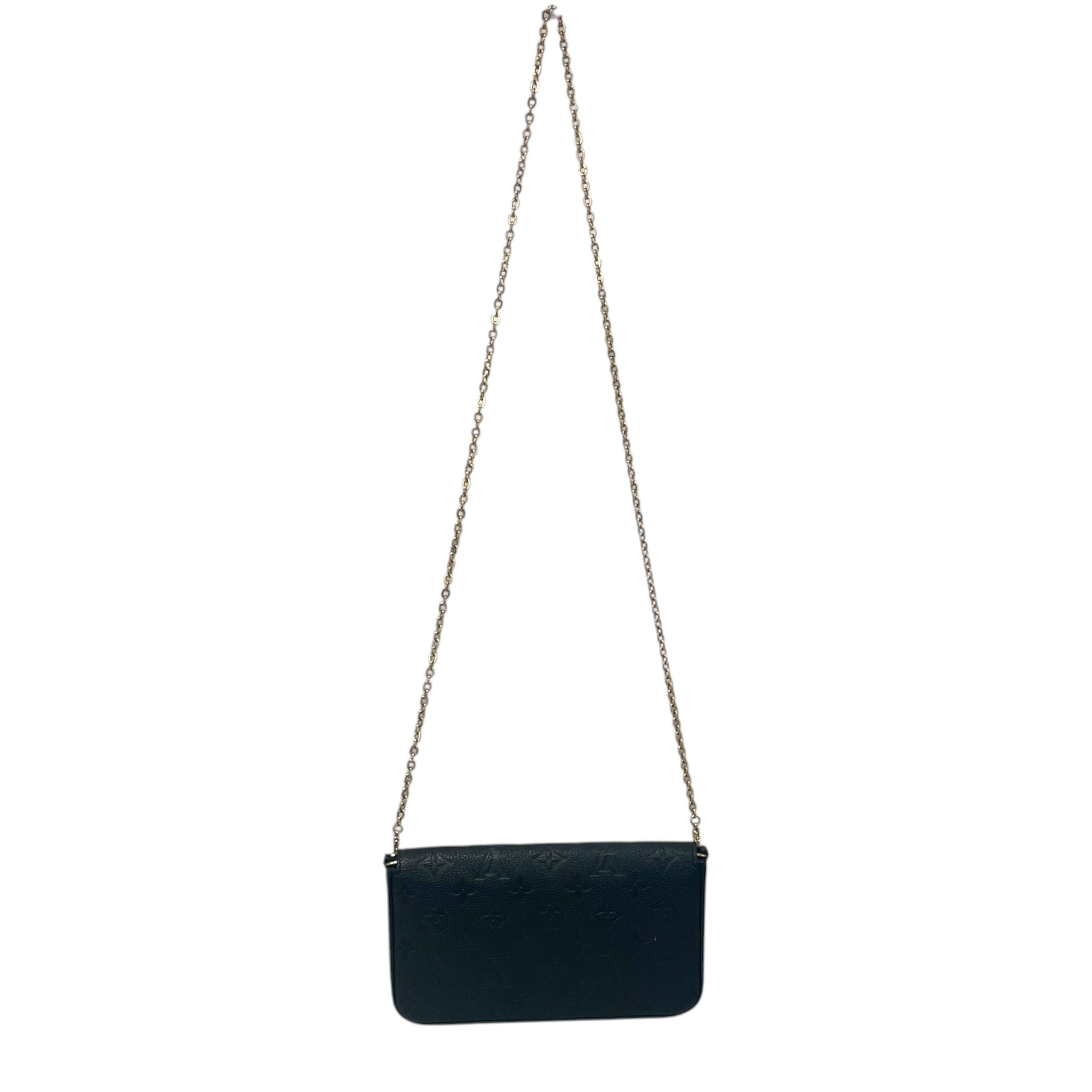 LOUIS VUITTON/Cross Body Bag/Monogram/Leather/BLK/Pochette Felicie Empriente view 2