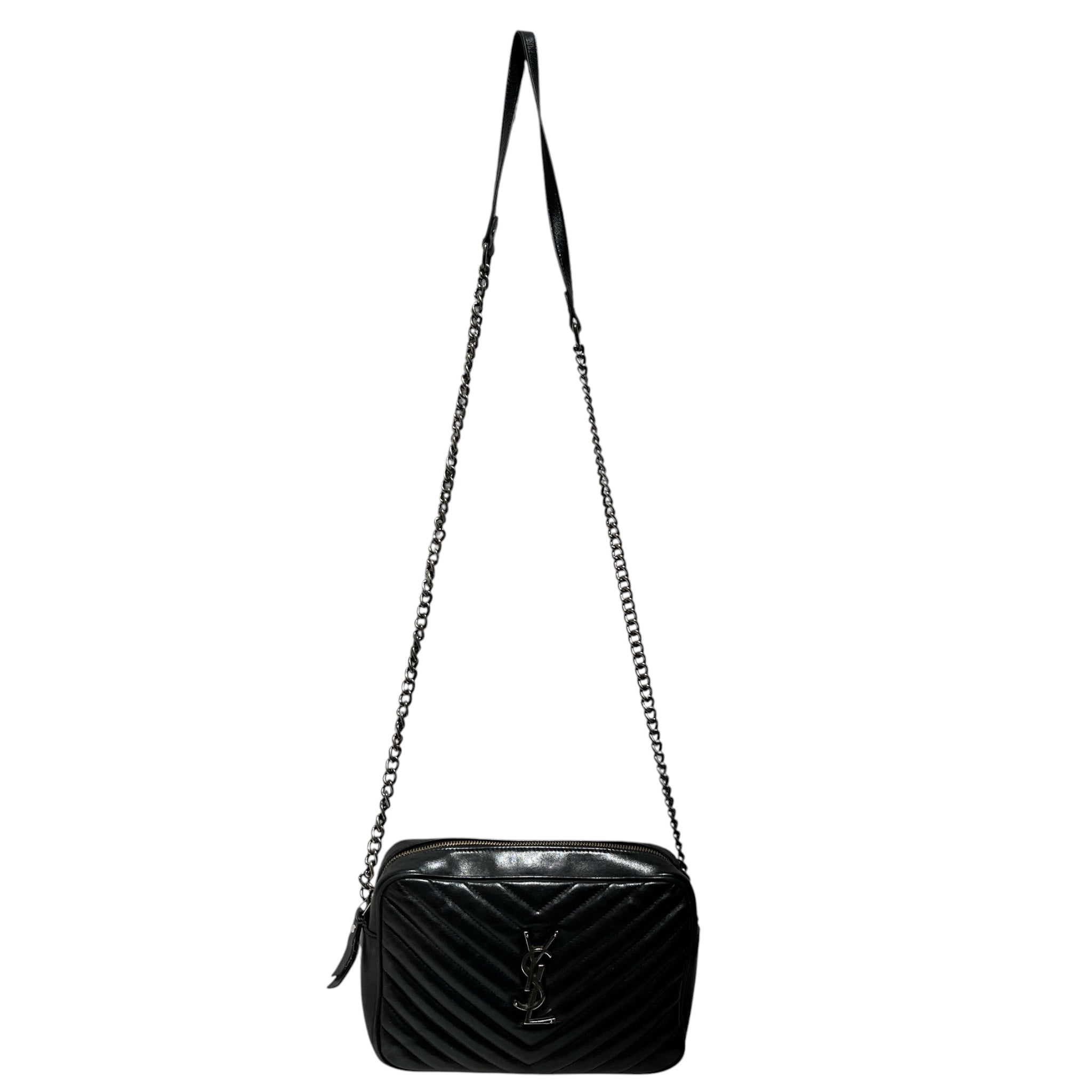 YVES SAINT LAURENT/Cross Body Bag/Leather/BLK/Quilted Leather Bag view 2