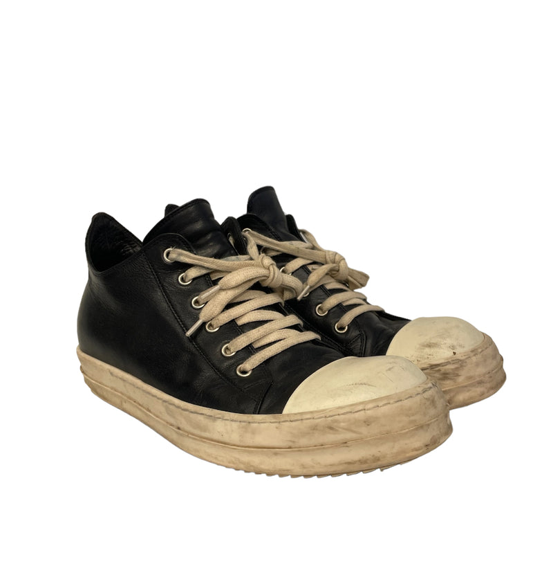 Rick Owens/Low-Sneakers/EU 42.5/Leather/BLK/