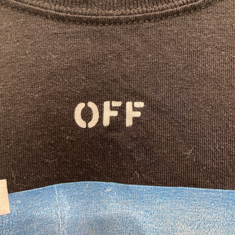 OFF-WHITE/LS Shirt/S/Cotton/BLK/Graphic/MONA LISA X LOGO ON BACK