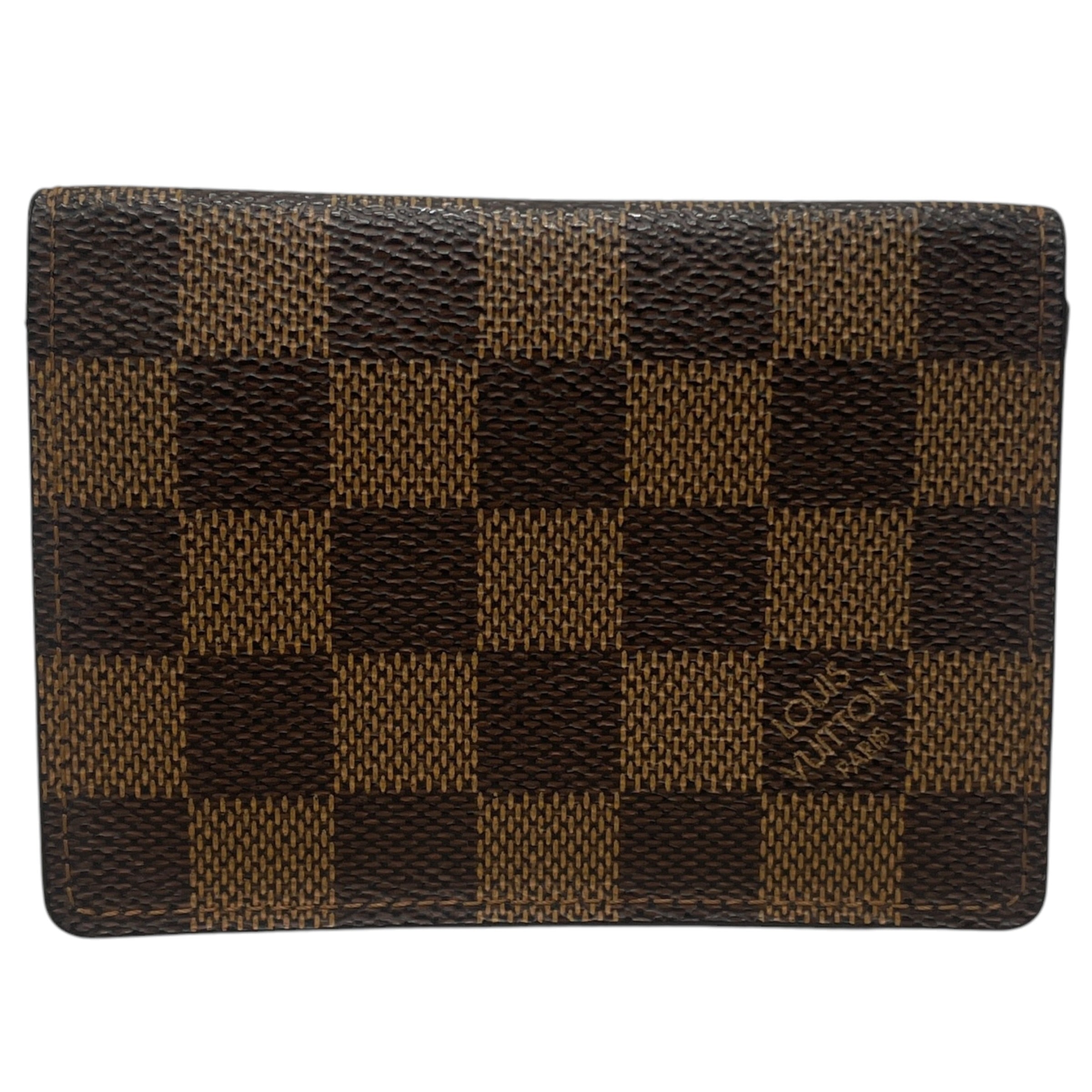 LOUIS VUITTON/Wallet/Leather/BRW/L's/DAMIER CHECK CARDHOLDER view 1