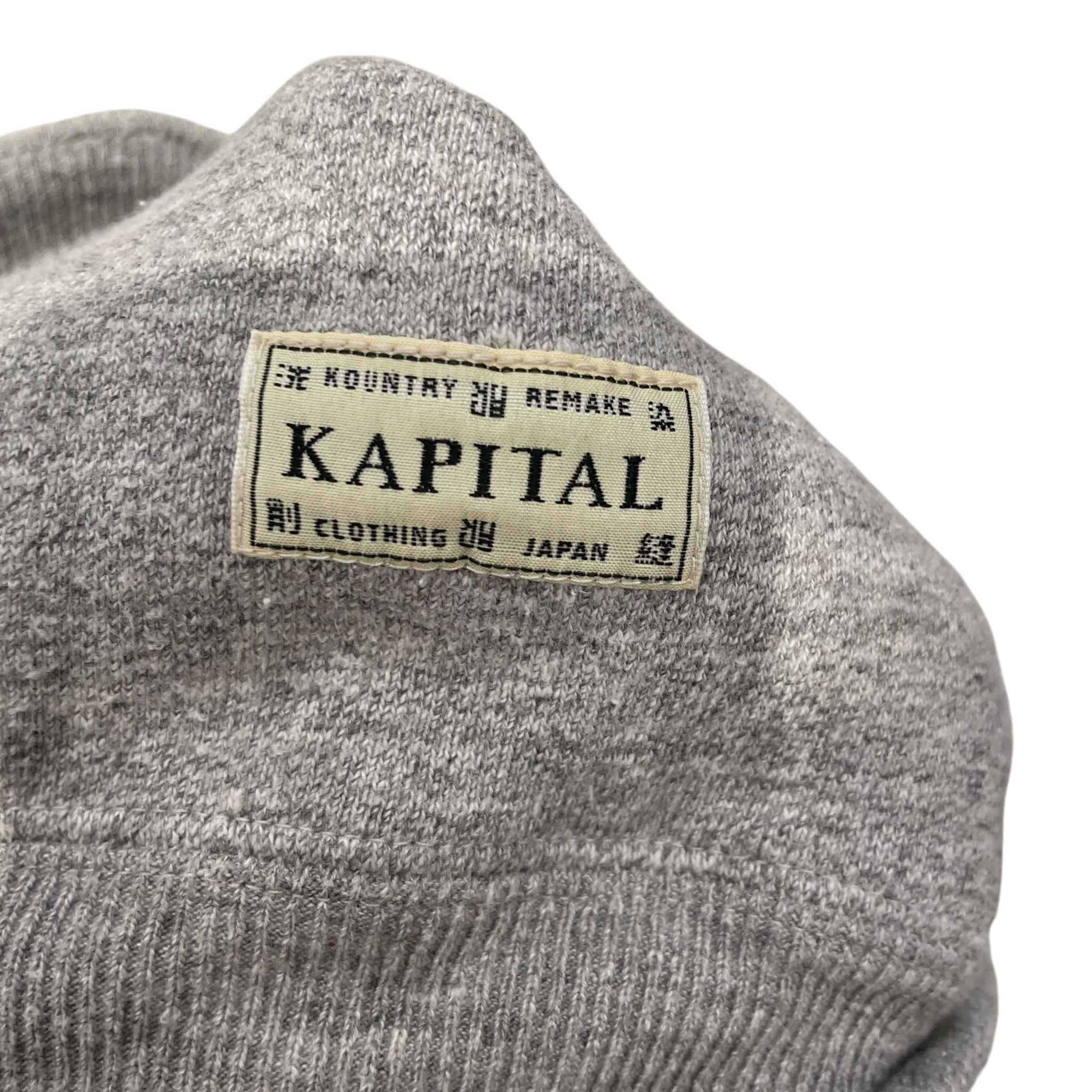 KAPITAL/Sweater/2/Cotton/GRY/SMILEY BUNNY ELBOW SLICE view 3