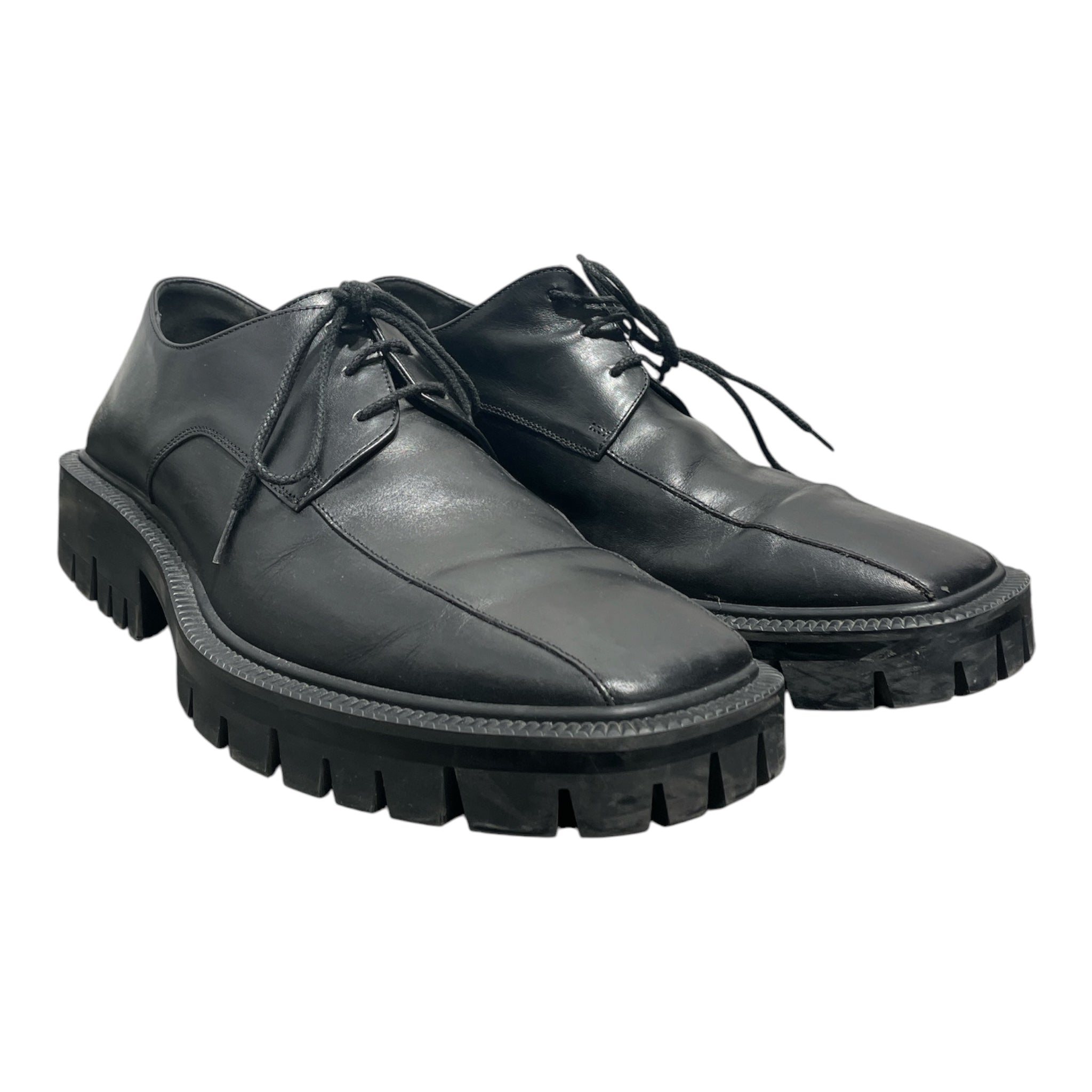 BALENCIAGA/Dress Shoes/EU 41/Leather/BLK/Lace-up Derby Square-toe view 1