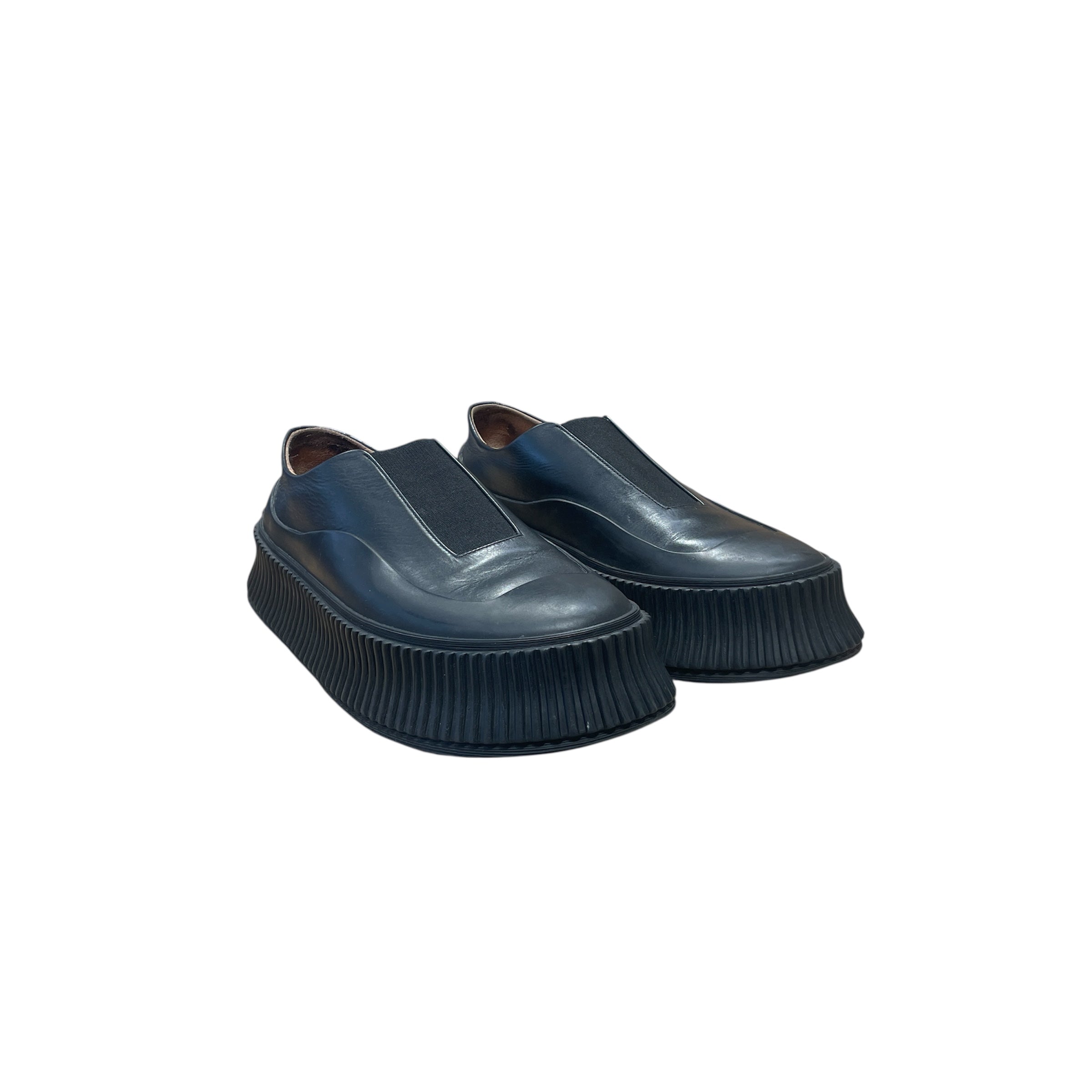 JIL SANDER/Low-Sneakers/EU 41/Leather/BLK/Vulcanized Slip On view 1
