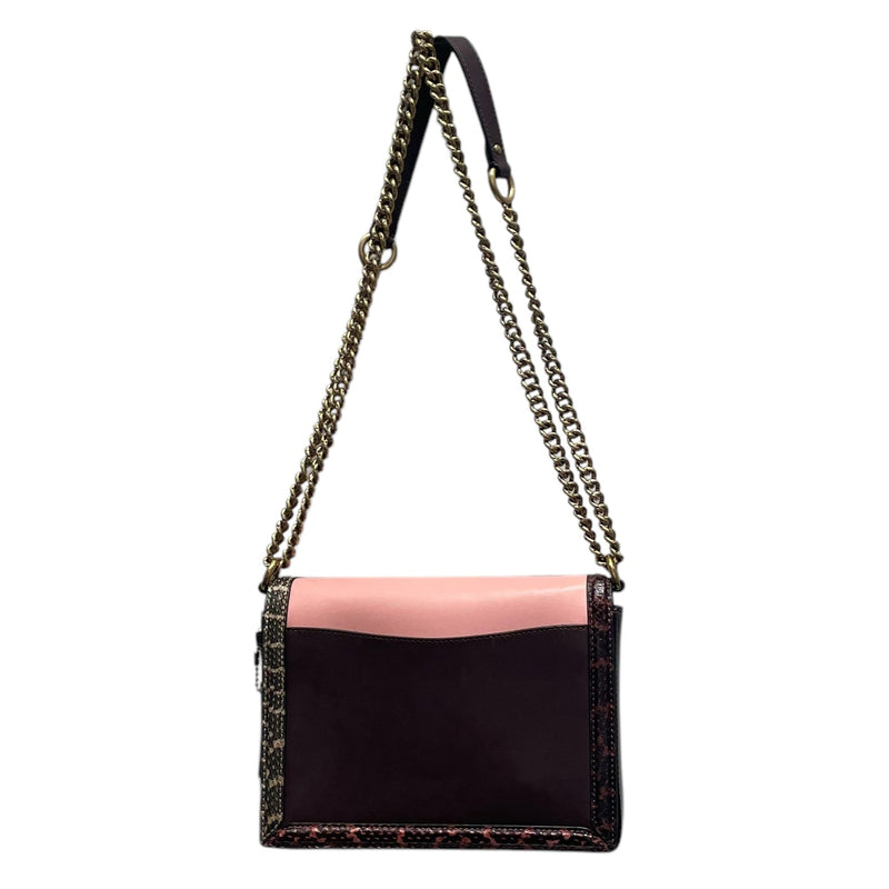 COACH/Hand Bag/Leather/PNK/jennifer lopez chain shoulder