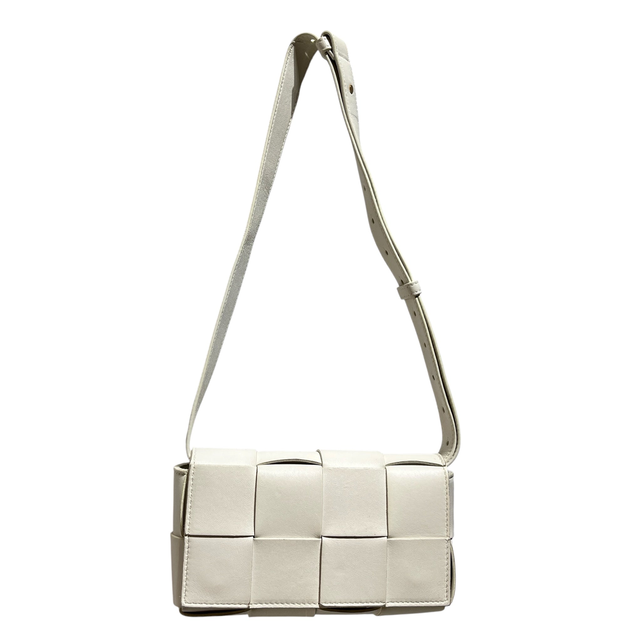 BOTTEGA VENETA/Cross Body Bag/Leather/WHT/CASSETTE view 1