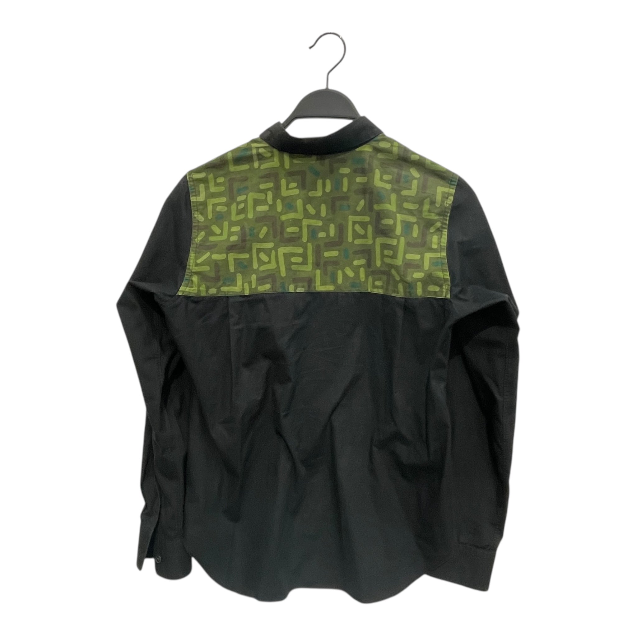 BLACK COMME des GARCONS/LS Shirt/S/Cotton/BLK/GEOMETRIC GRAPHIC SHOULDER view 2