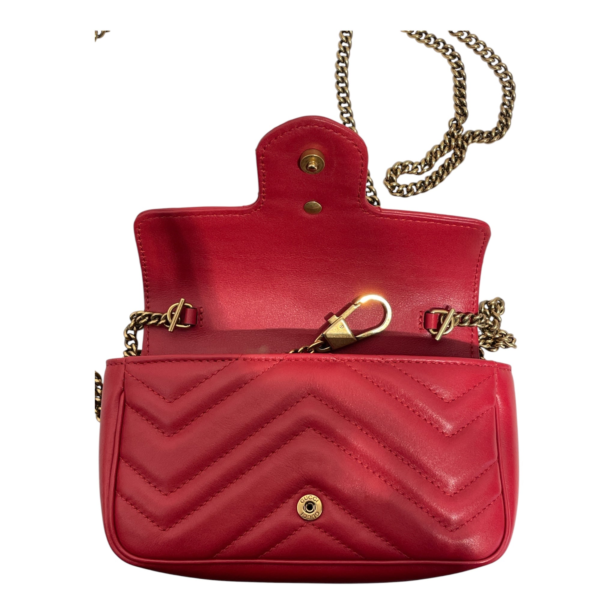 GUCCI/Cross Body Bag/Leather/RED/MARMONT LEATER CROSSBODY view 4