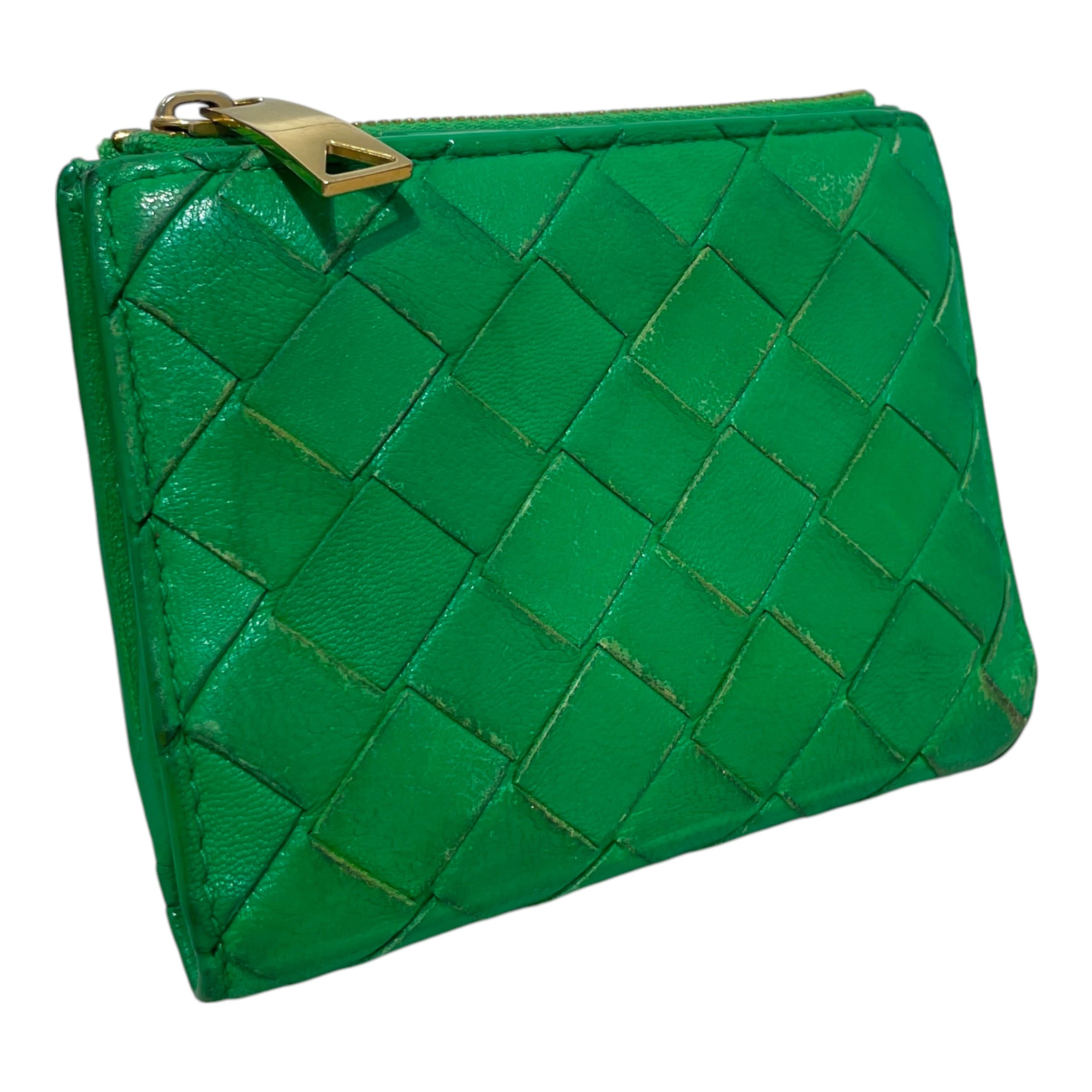 BOTTEGA VENETA/Bifold Wallet/Leather/GRN/L's/Intrecciato Leather Wallet view 2