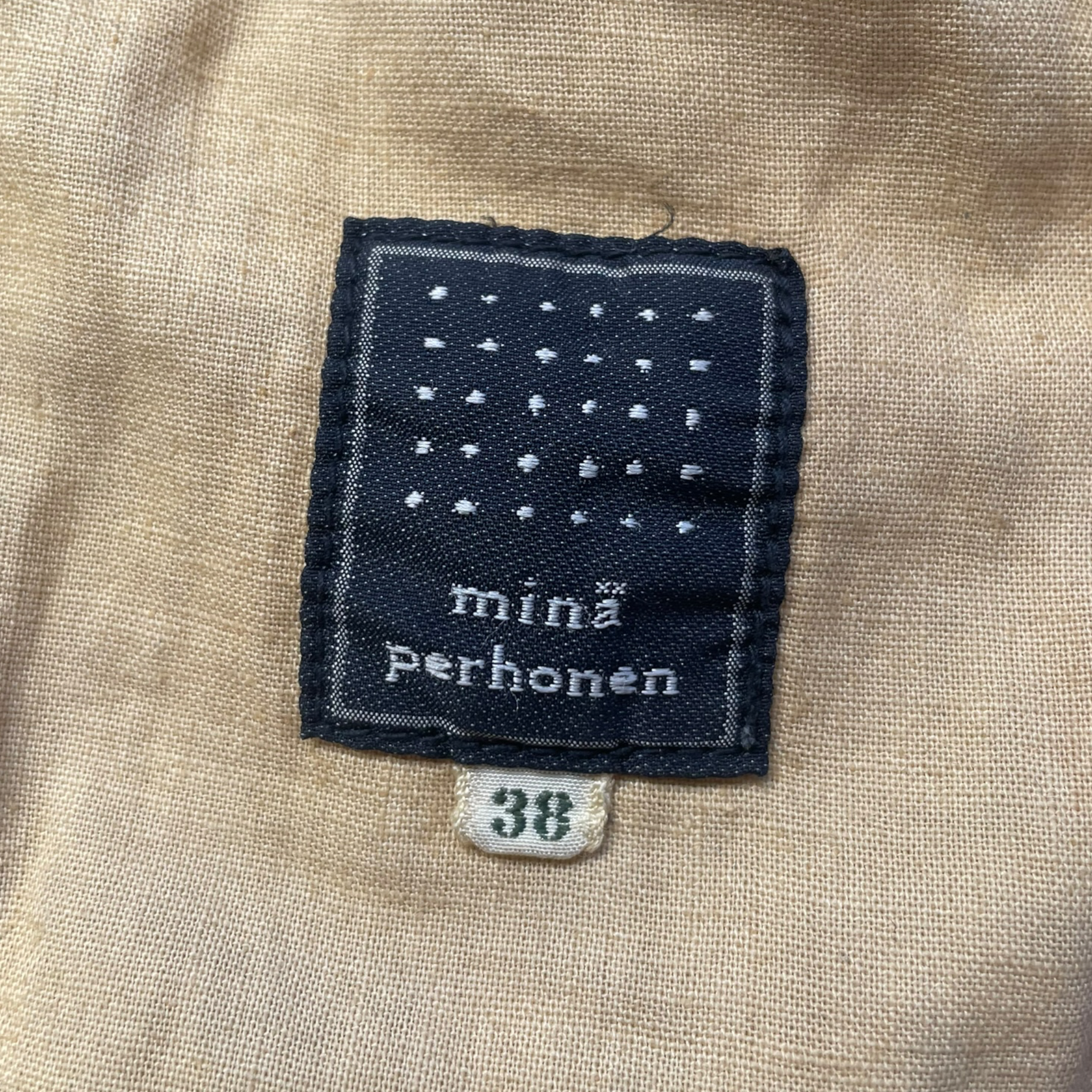 mina perhonen/Wide Leg Pants/38/Denim/IDG/Button Fly/GOLD BOW DEATIL ON BACK POCKET view 3