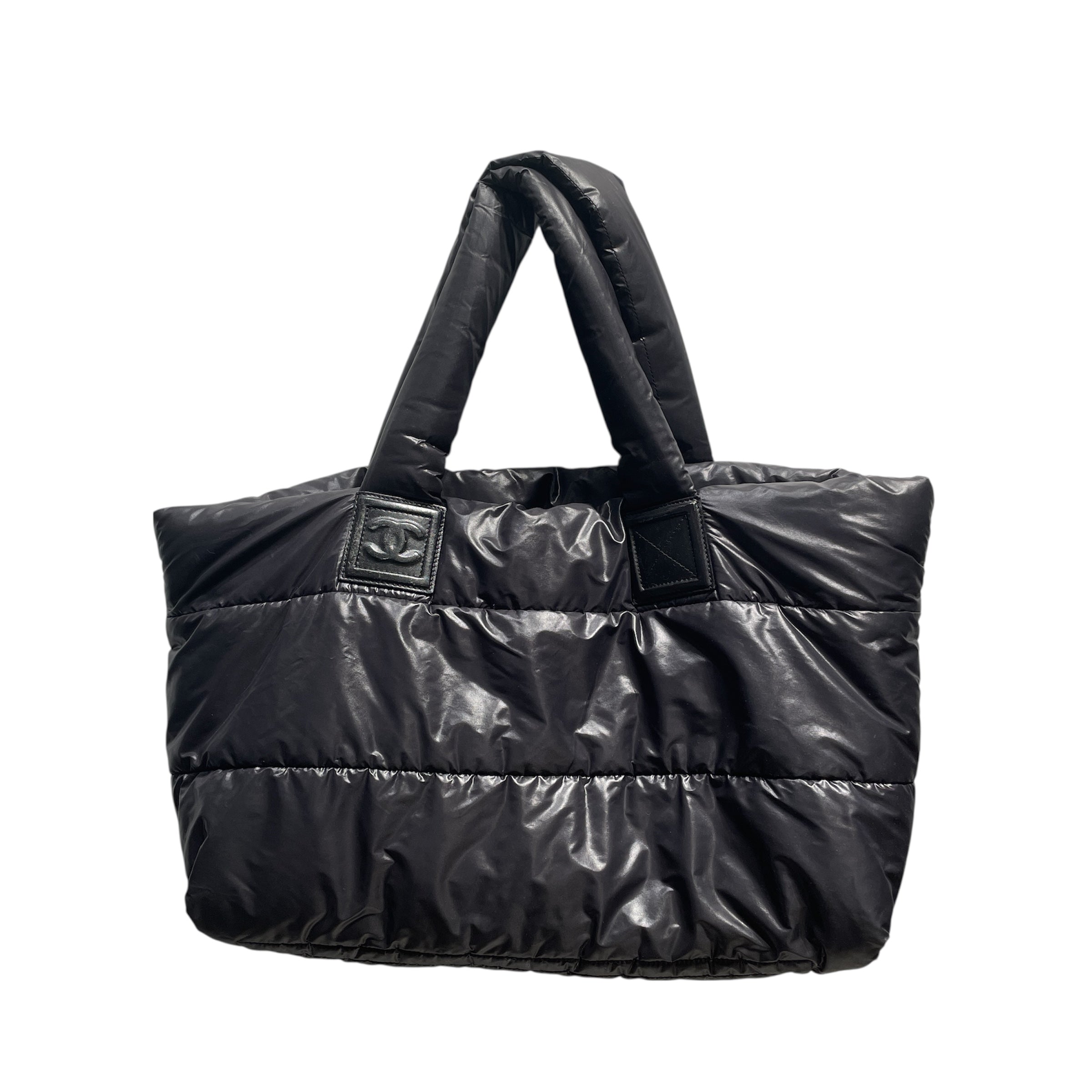CHANEL/Tote Bag/Nylon/BLK/Coco Cocoon puffer tote view 1