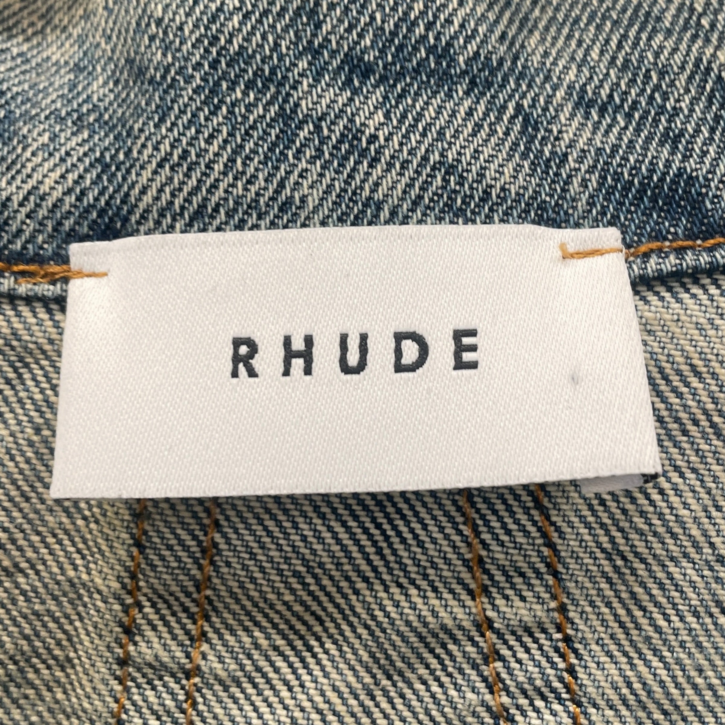 RHUDE/Denim Jkt/S/Denim/NVY/Suede Elbow Patches view 1