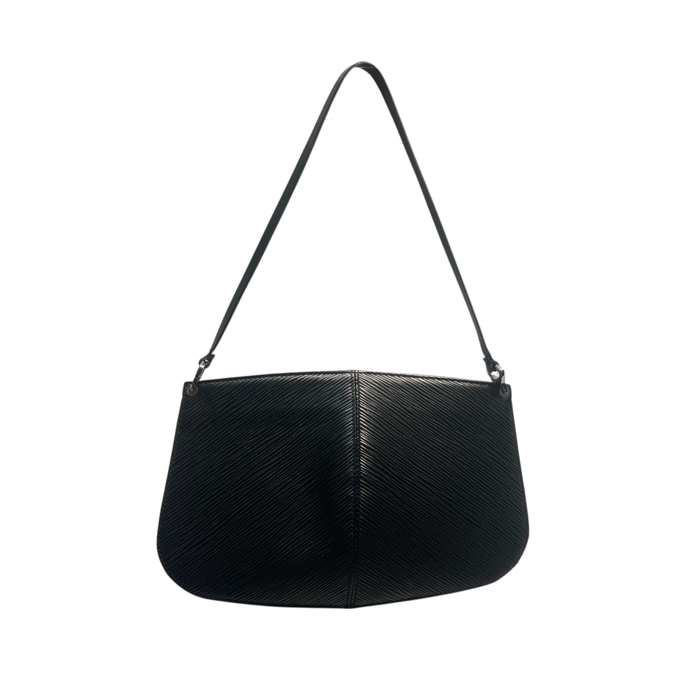 LOUIS VUITTON/Clutch Bag/Leather/BLK/epi demi lune pochette view 2