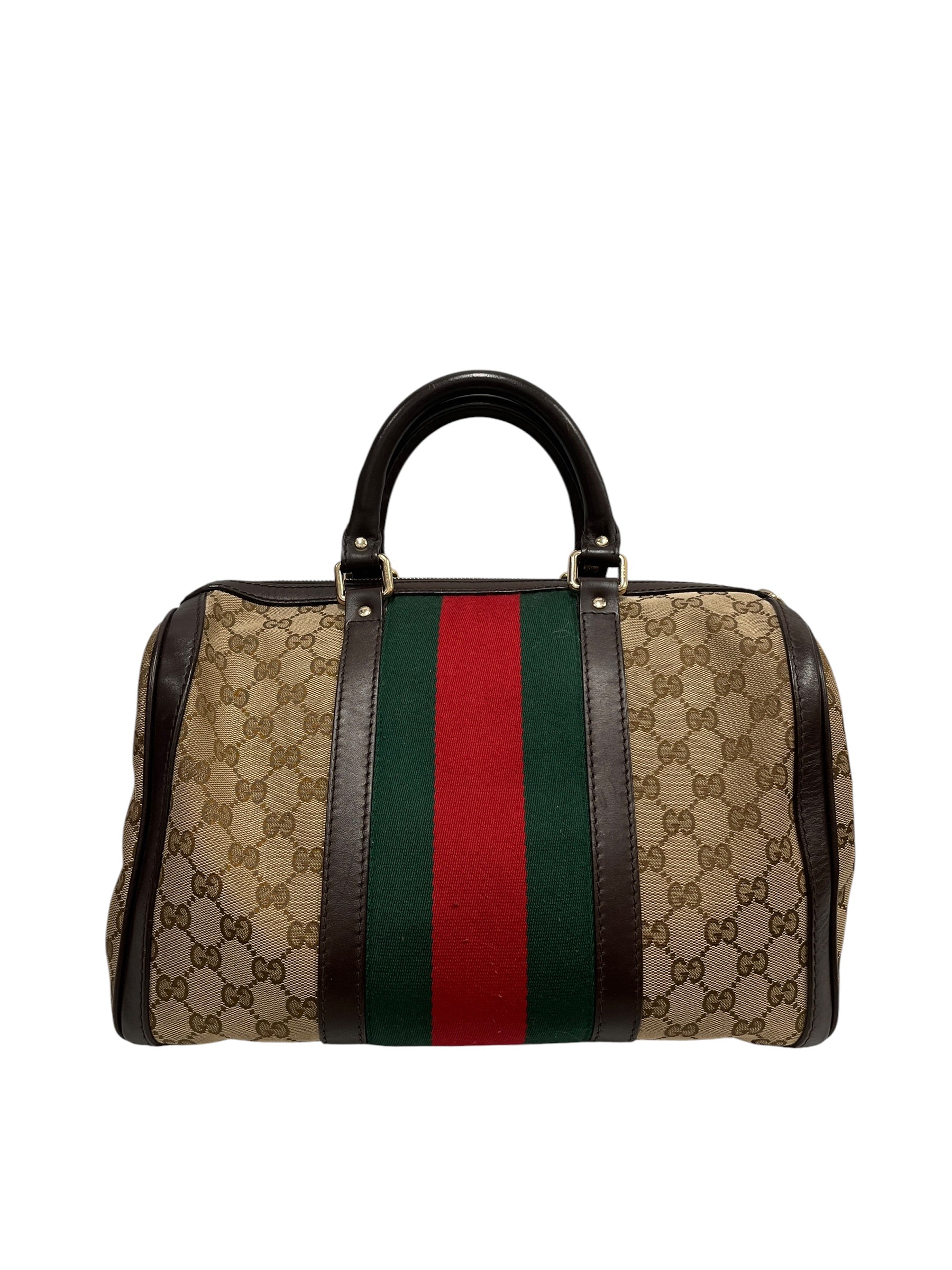GUCCI/Boston Bag/Monogram/Cotton/BRW/GG Canvas Boston Bag view 2