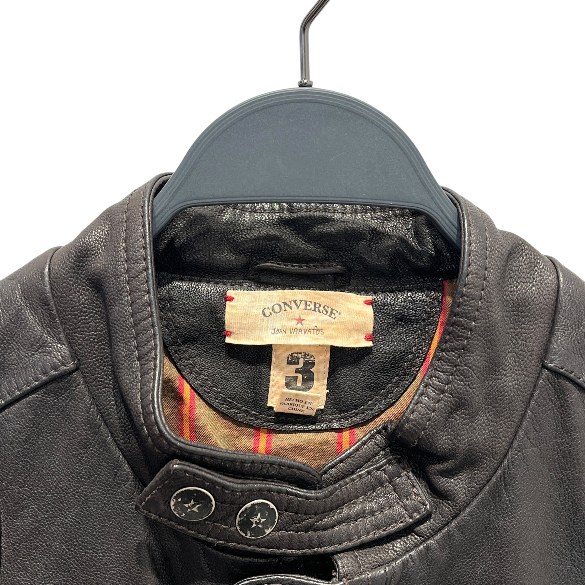 CONVERSE/john varvatos/Vest/3/Leather/BRW/Front Zip/Espresso Double Belted Vest view 3