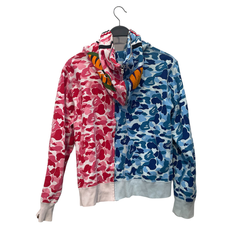 A BATHING APE/Zip Up Hoodie/M/Camouflage/Cotton/MLT/SPLIT SHARK HOODIE