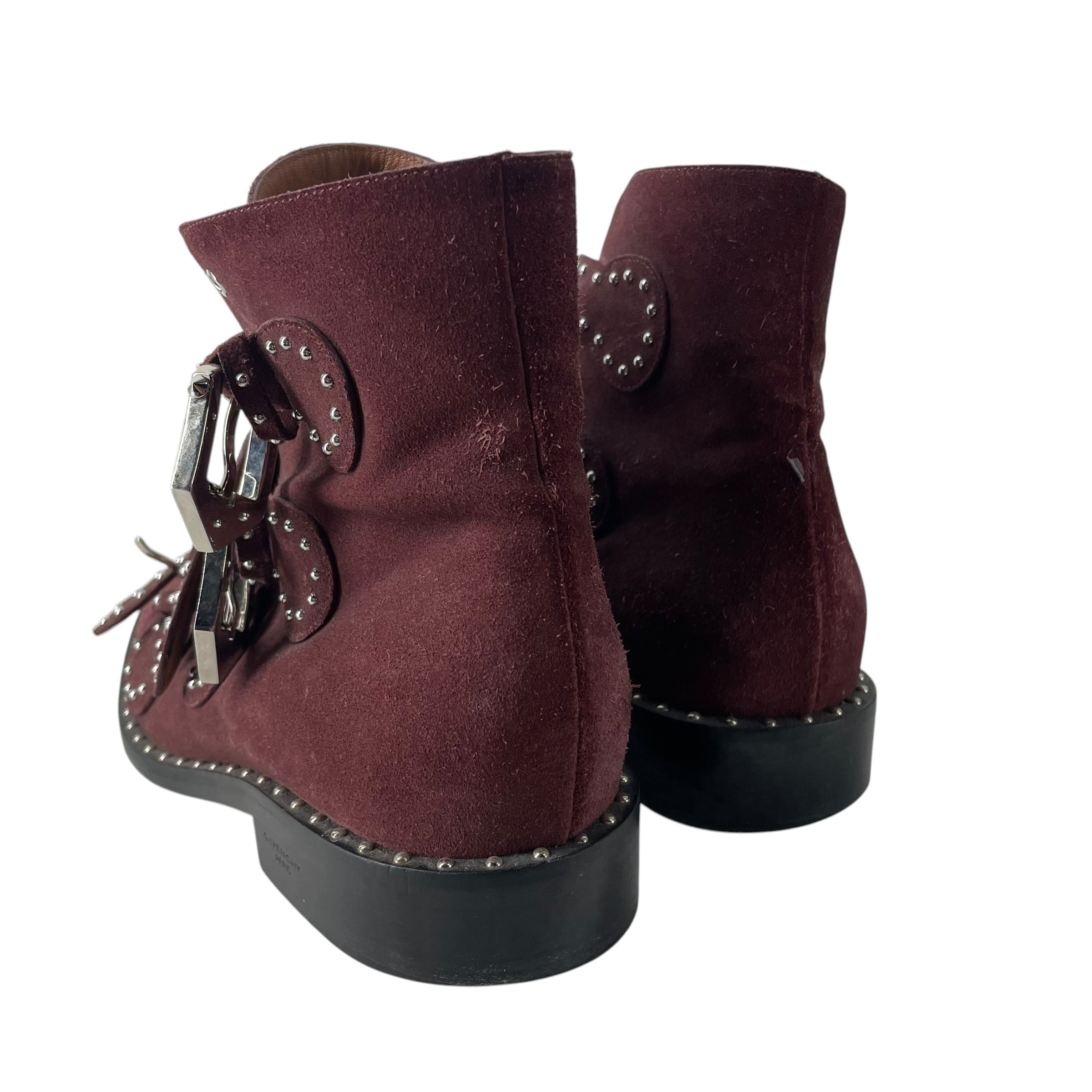 GIVENCHY/Biker Boots/EU 37/Suede/BRD/BUCKLE BOOTS view 3