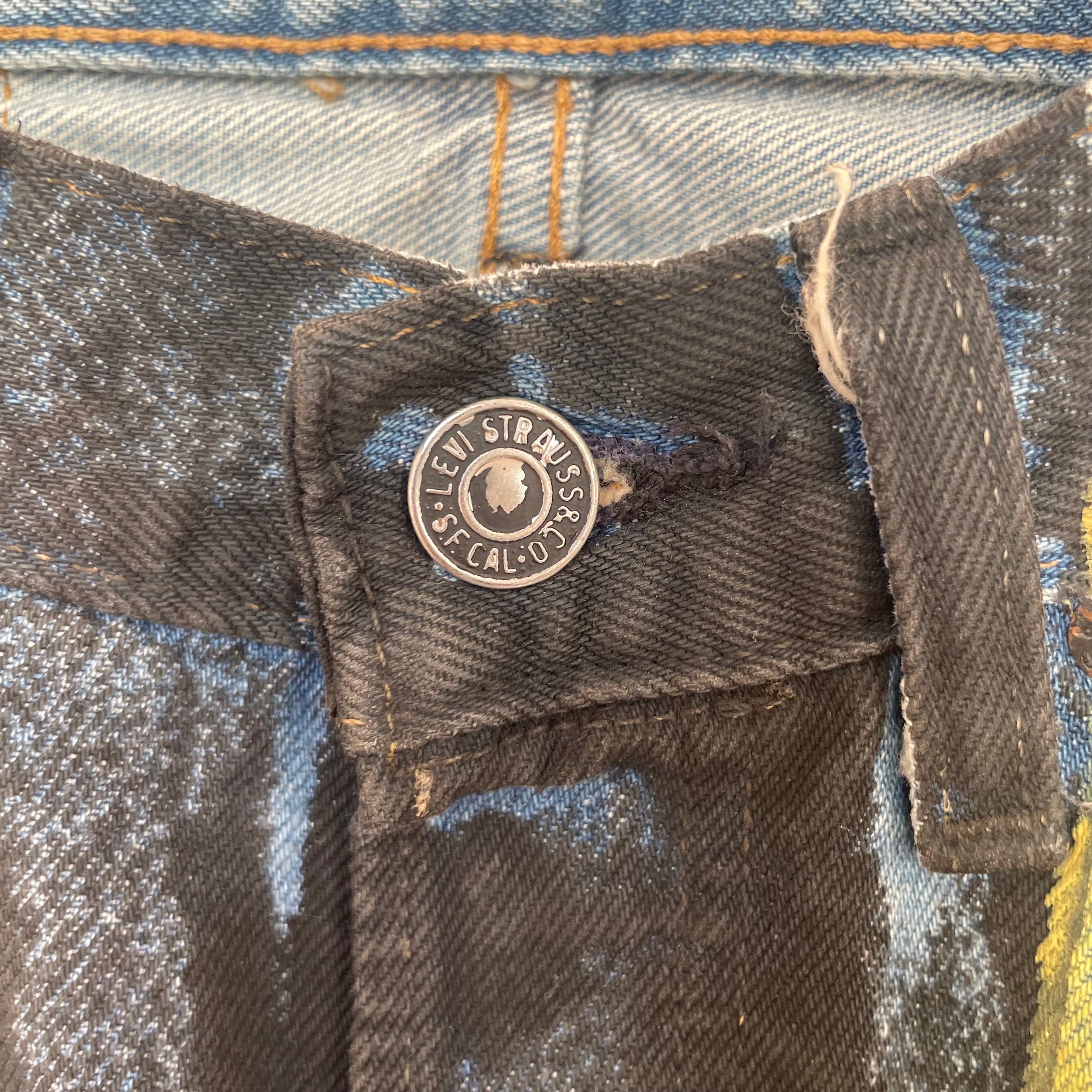 DENIM TEARS/Straight Pants/28/Denim/MLT/All Over Print/JAMAICAN FLAG COLORS view 4
