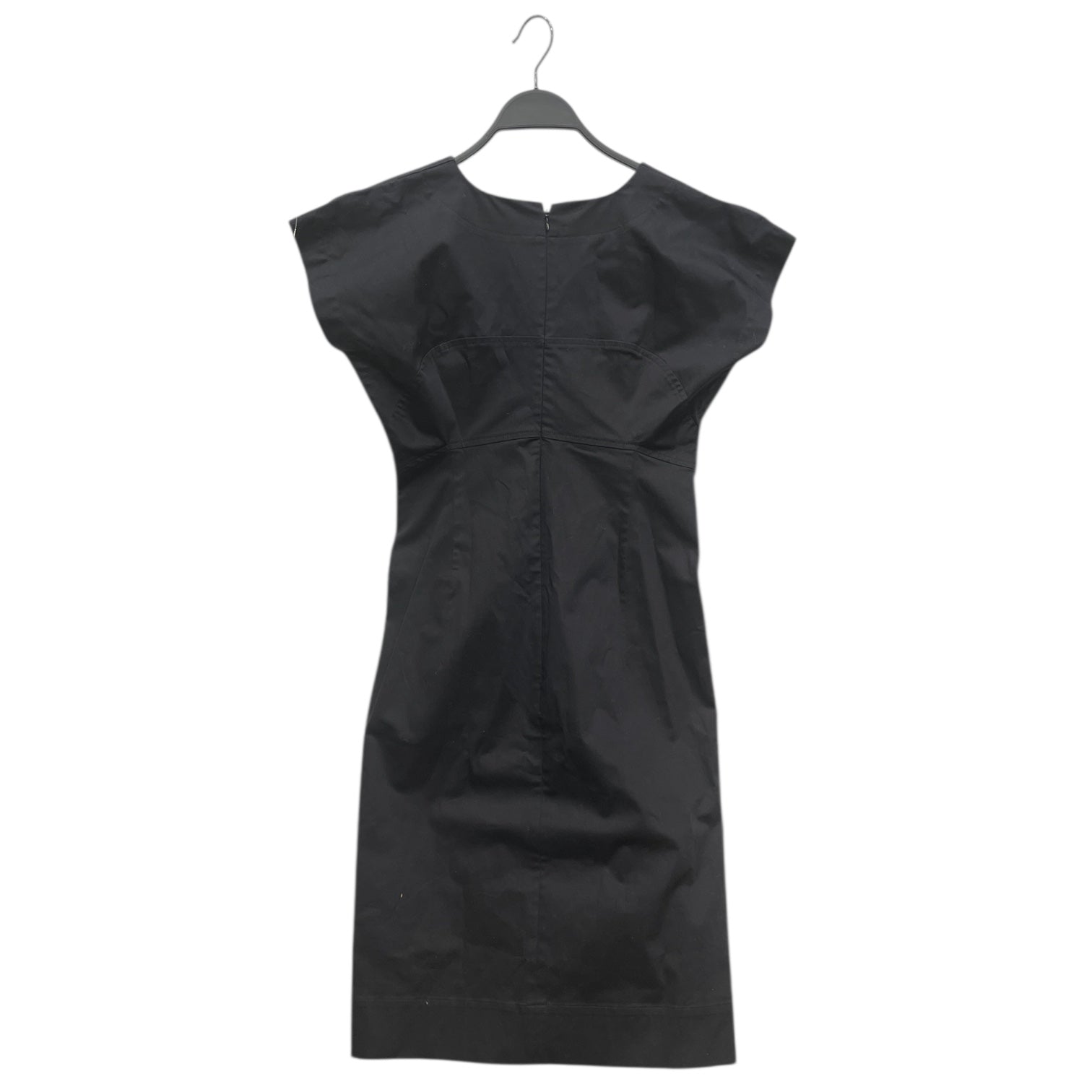 JIL SANDER/SL Dress/36/Cotton/BLK/PANELED SHOULDER SLEEVE DRESS view 2