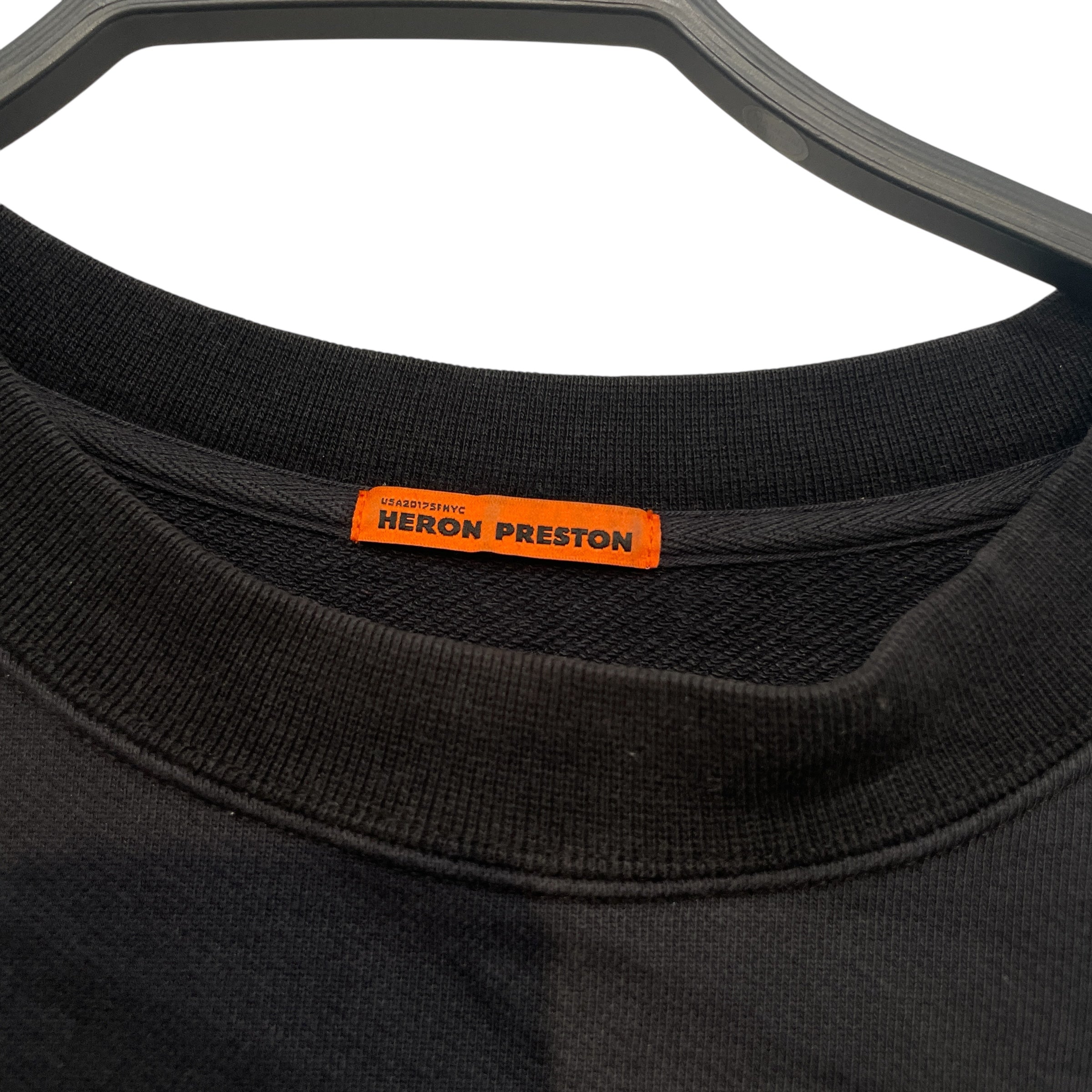 HERON PRESTON/Sweatshirt/M/Cotton/BLK/Ref Tag view 3