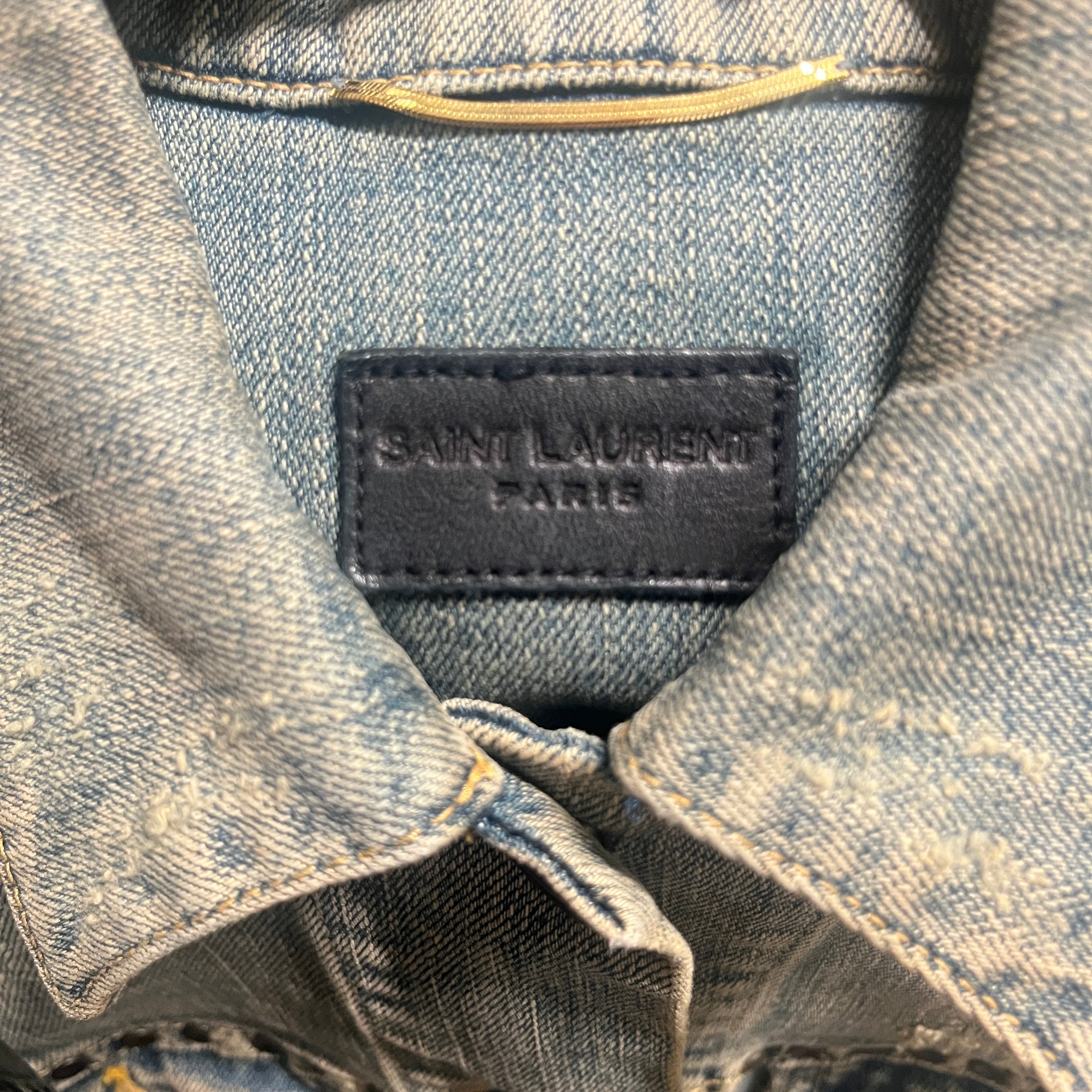 SAINT LAURENT/Denim Jkt/M/Denim/BLU/STUDS ALL OVER SEAMS view 3