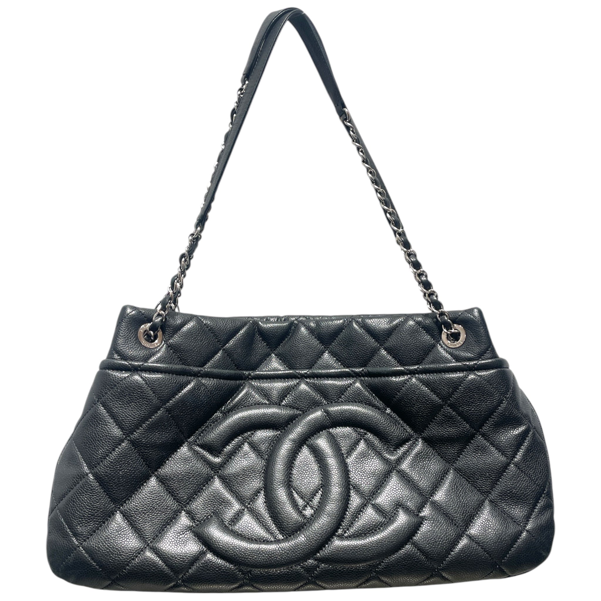 CHANEL/Hand Bag/Leather/BLK/CAVIAR/SHOPPER TOTE view 1