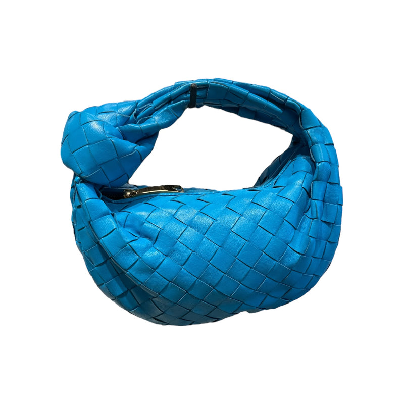 BOTTEGA VENETA/Hand Bag/XS/Leather/BLU/INTERECCIATO MINI BAG