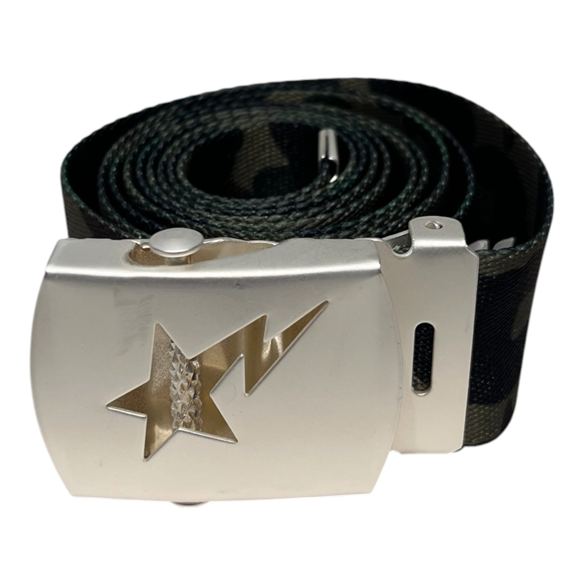 A BATHING APE/Belt/Camouflage/Cotton/GRN/BAPESTA STAR BELT view 1