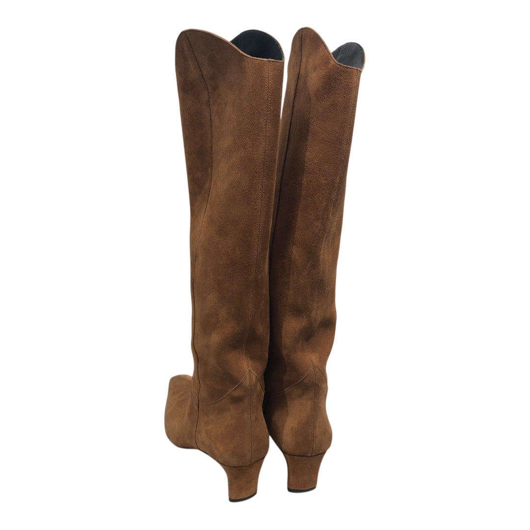 STAUD/Long Boots/EU 38/Suede/CML/RECTANGLE HEEL view 2