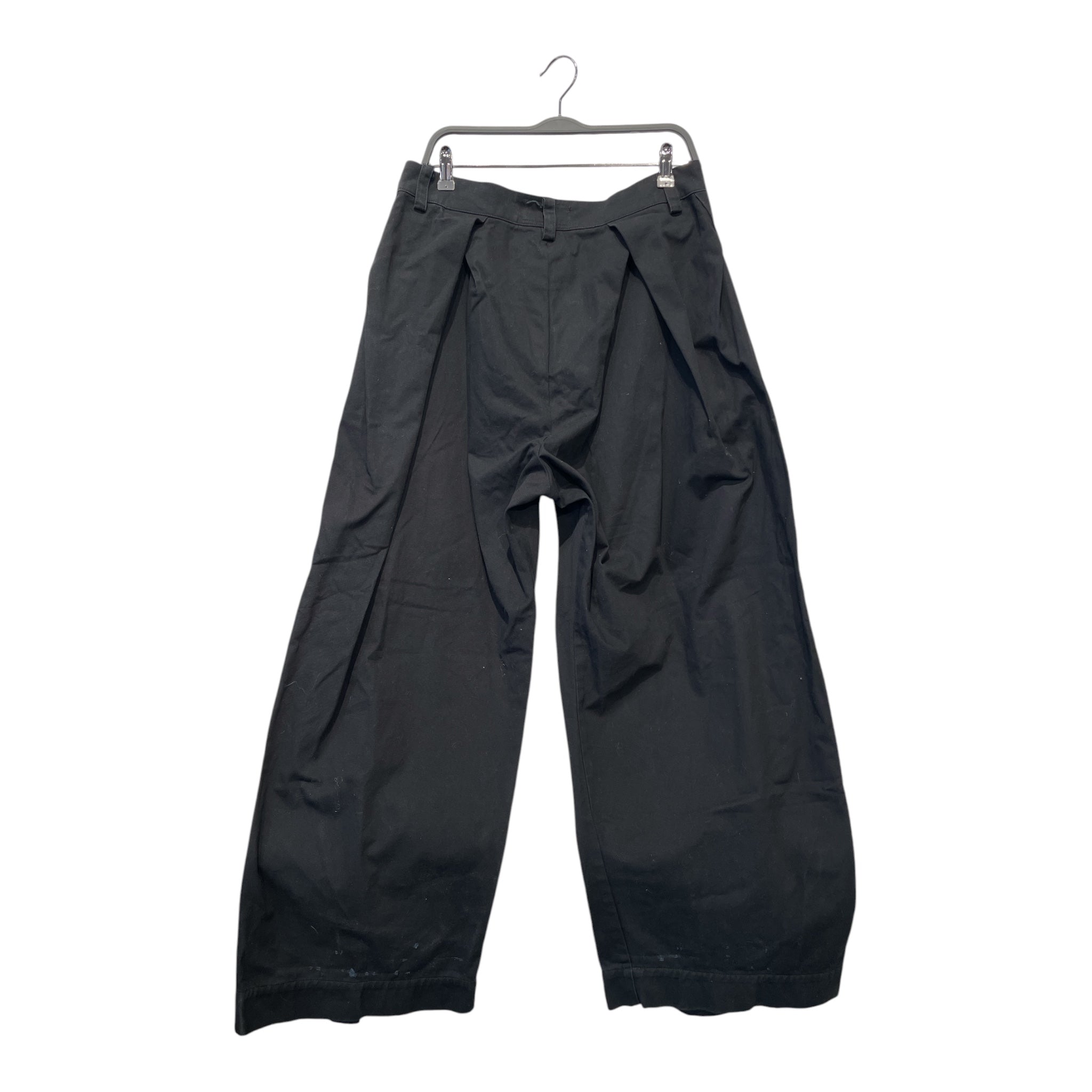 YUREMANE/Straight Pants/4/Cotton/BLK/PLEATED TROUSER view 2