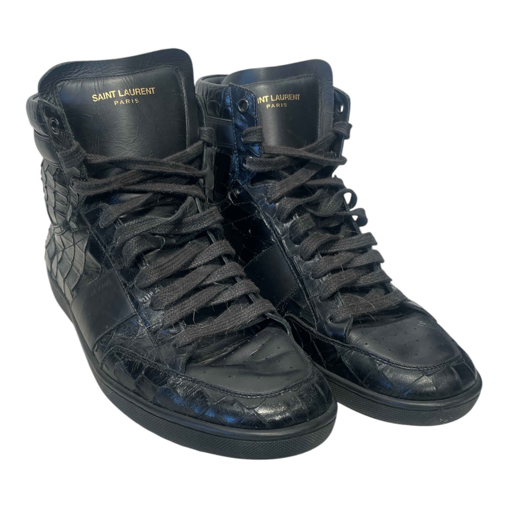 SAINT LAURENT/Hi-Sneakers/EU 43/Leather/BLK/SL-10H CROC view 1