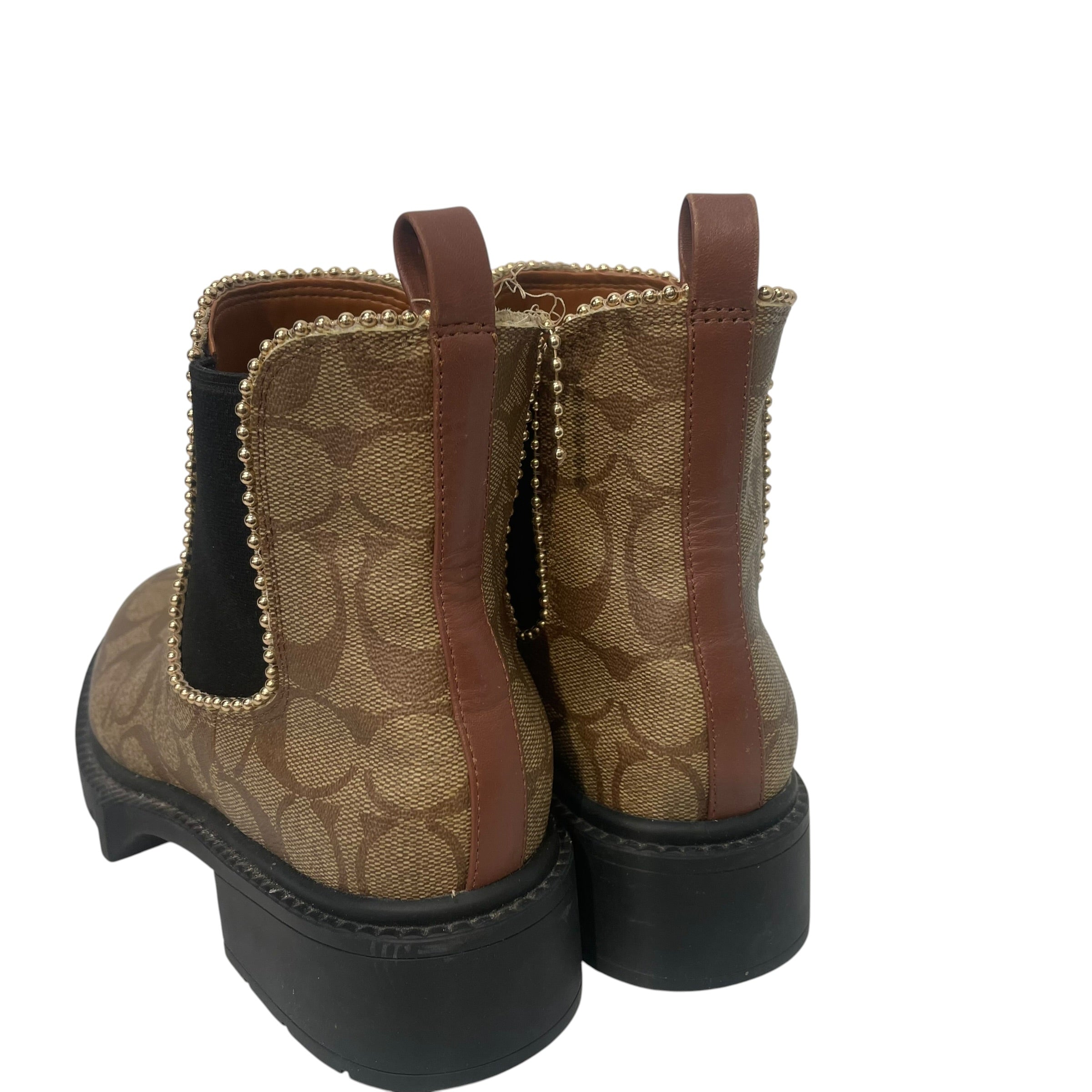 COACH/Chelsea Boots/US 7.5/Monogram/Leather/BRW/monogram chelsea boots view 2