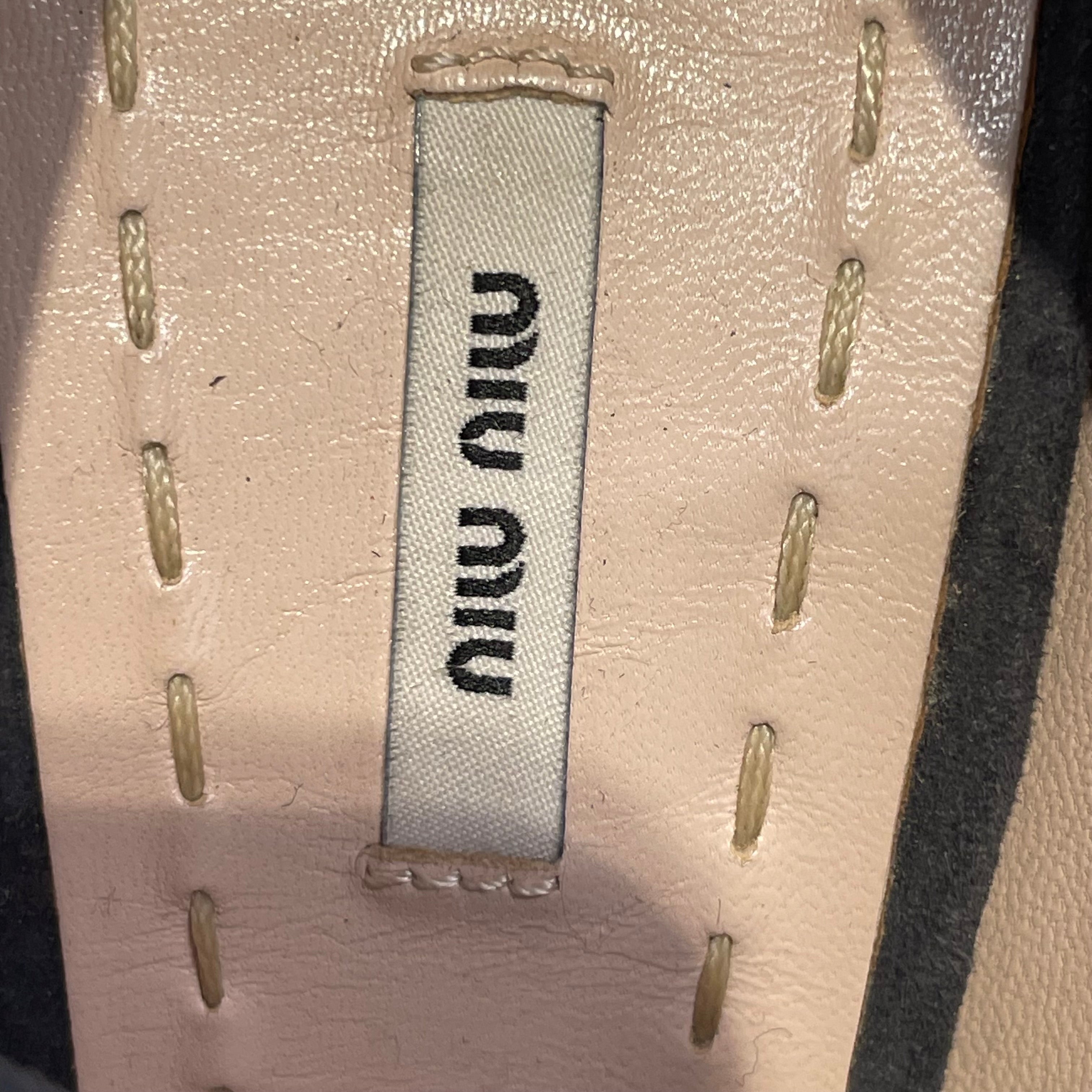 MIU MIU/Heels/US 5.5/Leather/GRY/sued dark grey heels view 6