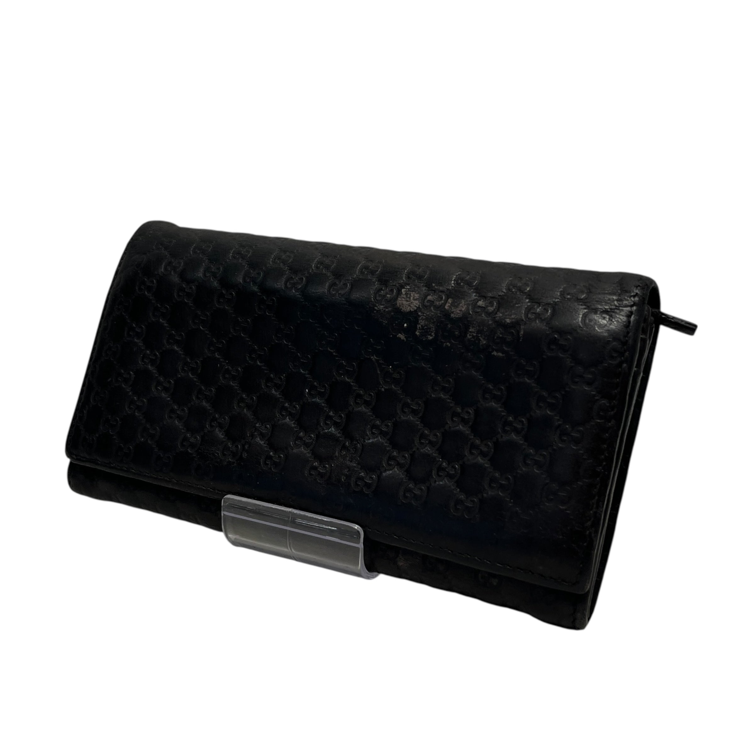 GUCCI/Long Wallet/Leather/BLK/MICROSHIMA view 1