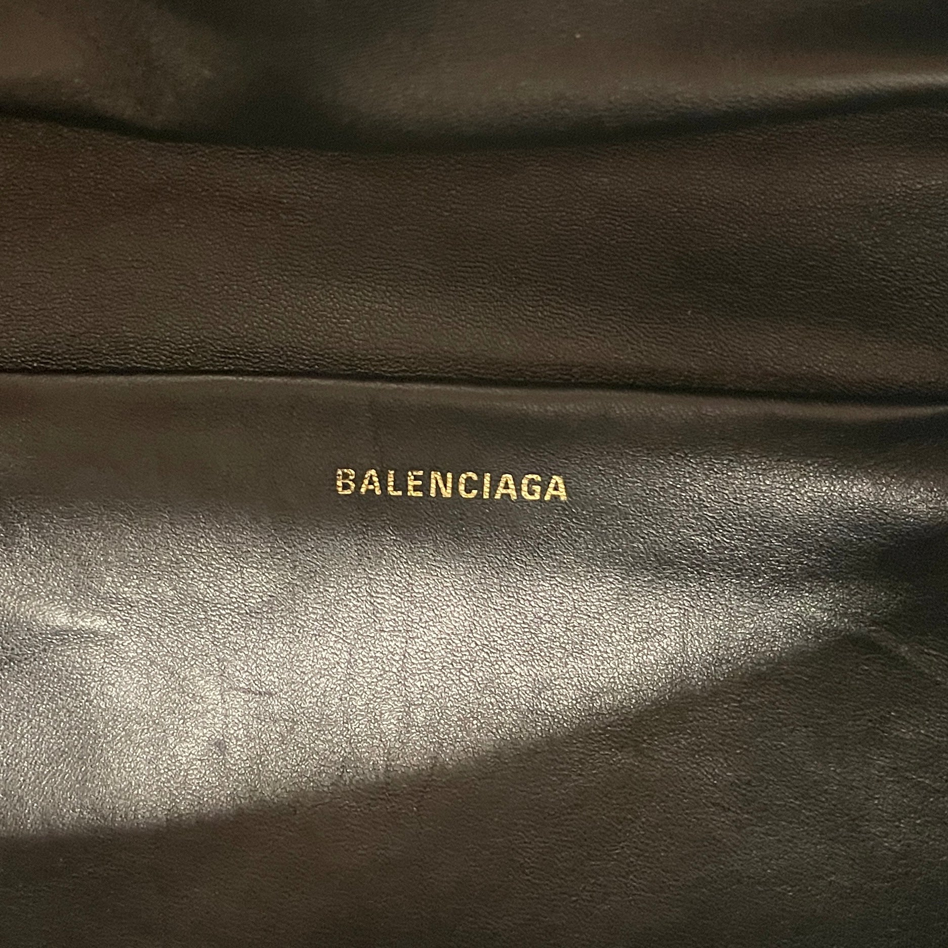 BALENCIAGA/Cross Body Bag/Monogram/BLK/Velvet/leather 551550 1000 X view 4