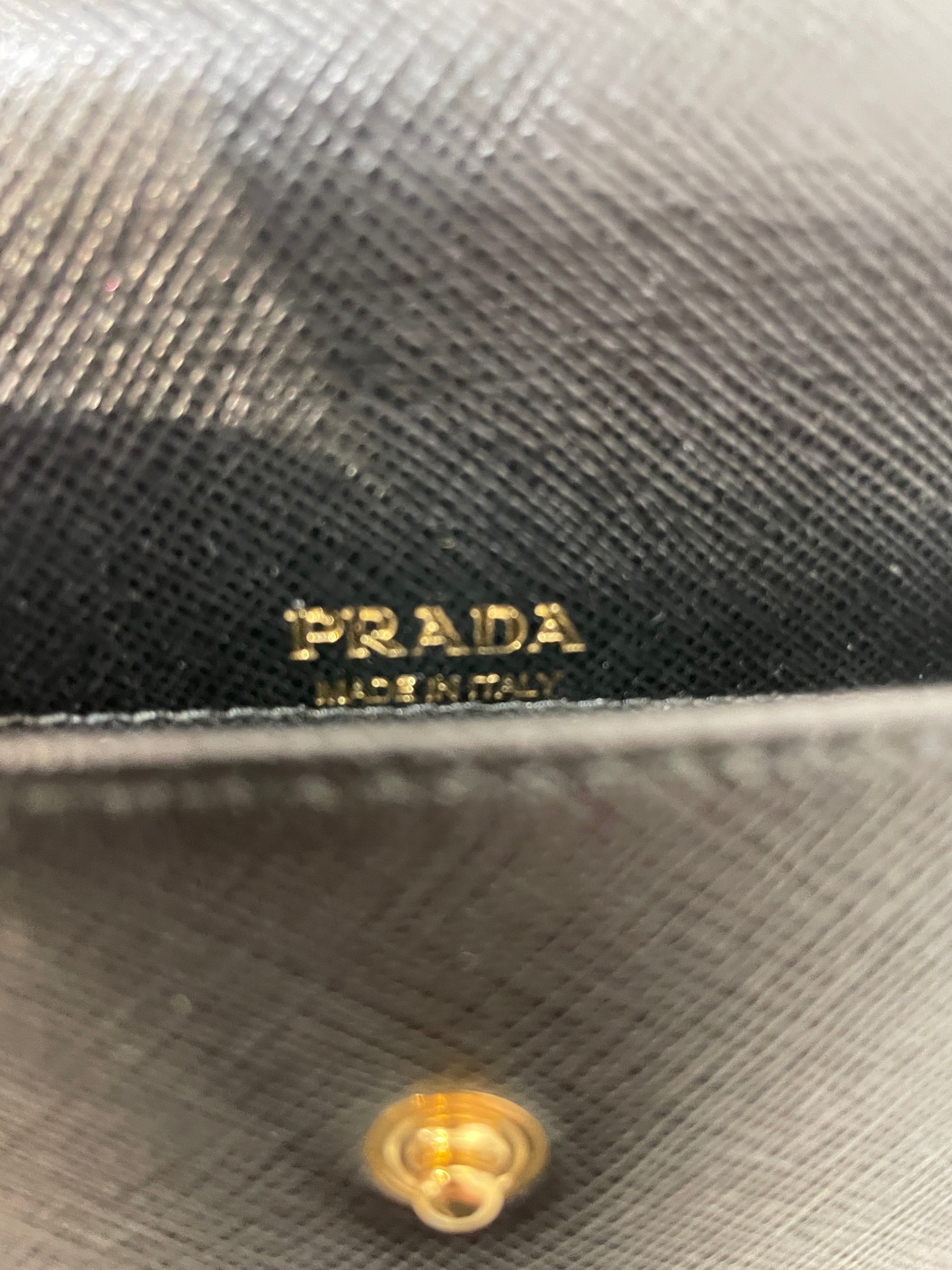PRADA/Pouch/Leather/BLK/phone crossbody pouch view 5