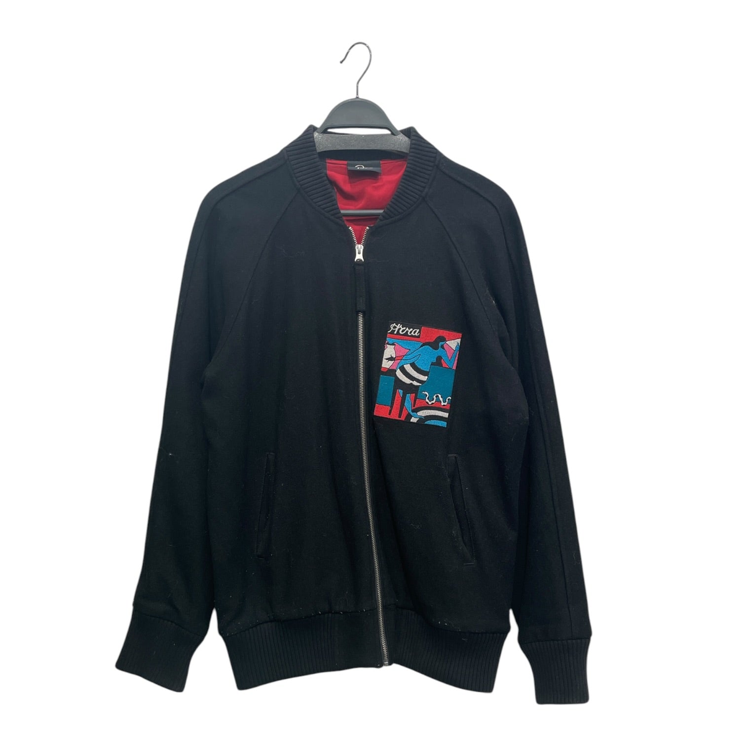 by Parra/Flight Jkt/L/Wool/BLK/DETAILED EMBROIDERED PATCH view 1