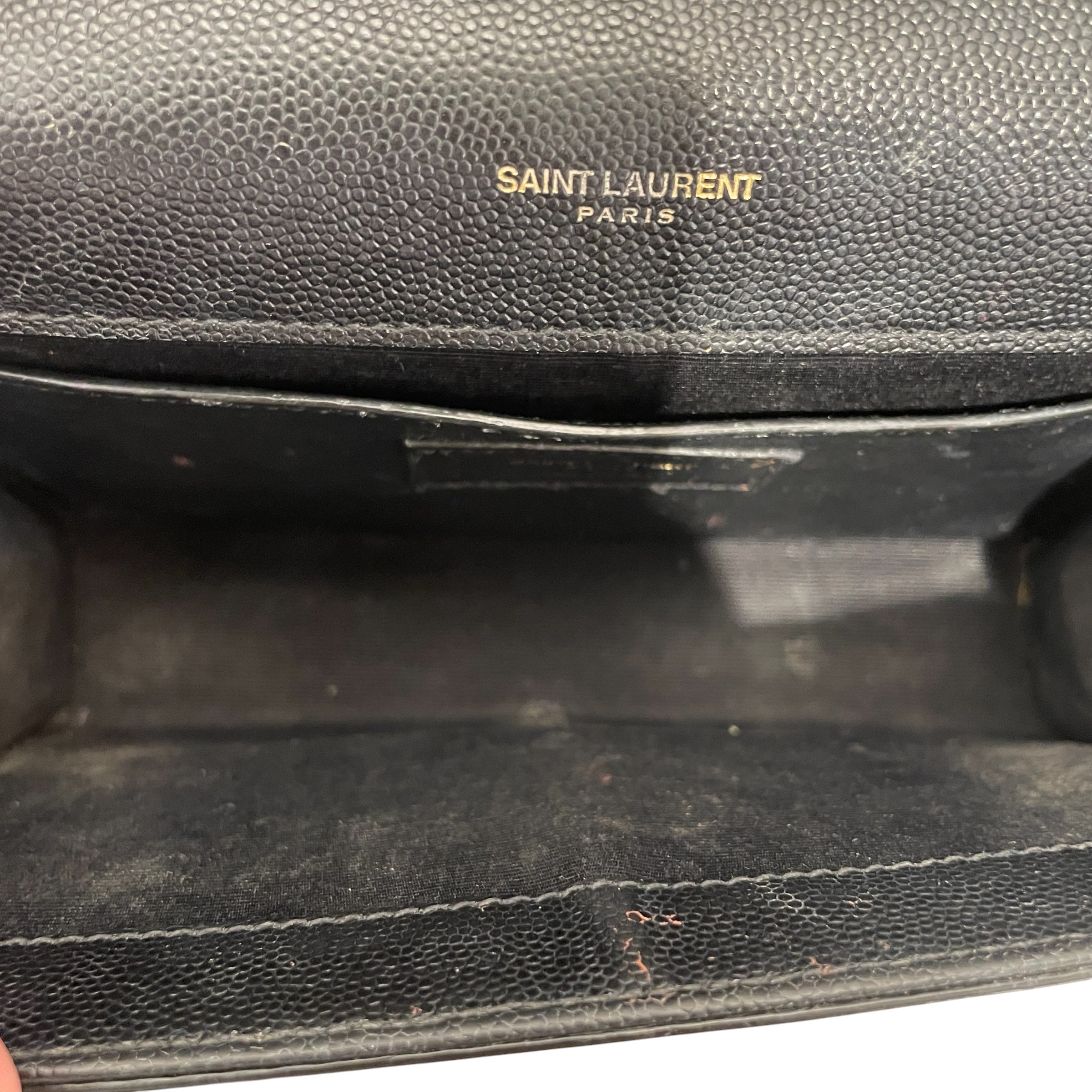 SAINT LAURENT/Cross Body Bag/Leather/BLK/kate crossbody view 4