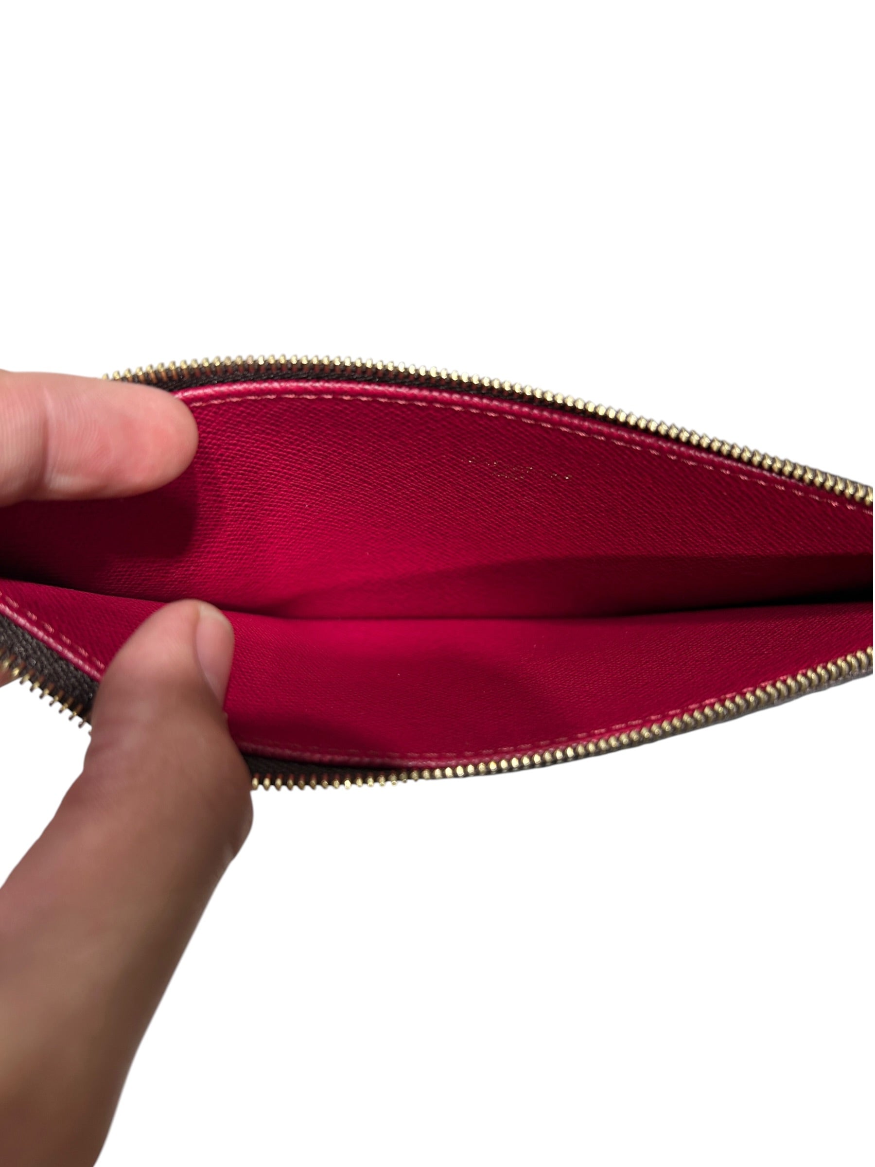 LOUIS VUITTON/Long Wallet/Monogram/Leather/BRW/L's/RED INTERIOR view 3