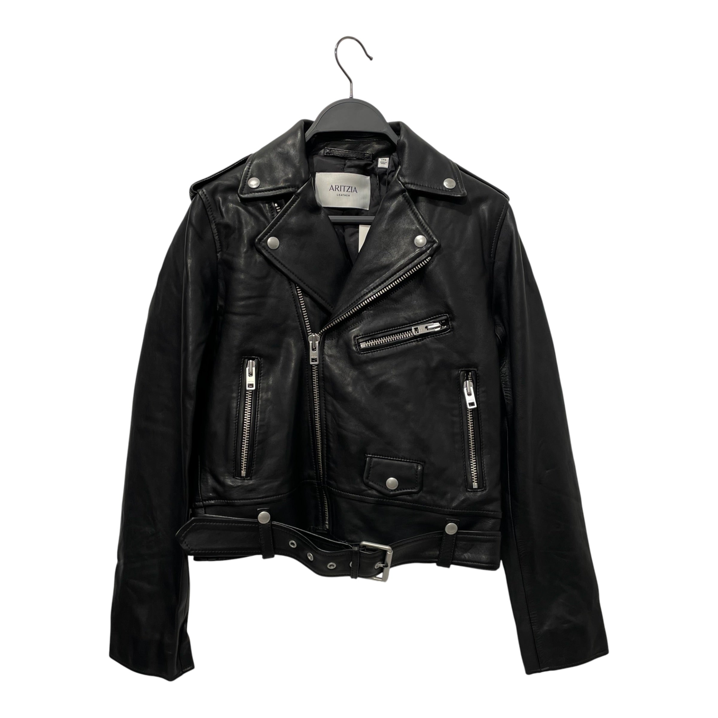 ARITZIA/Leather Jkt/XXS/Leather/BLK/TESTINO view 1