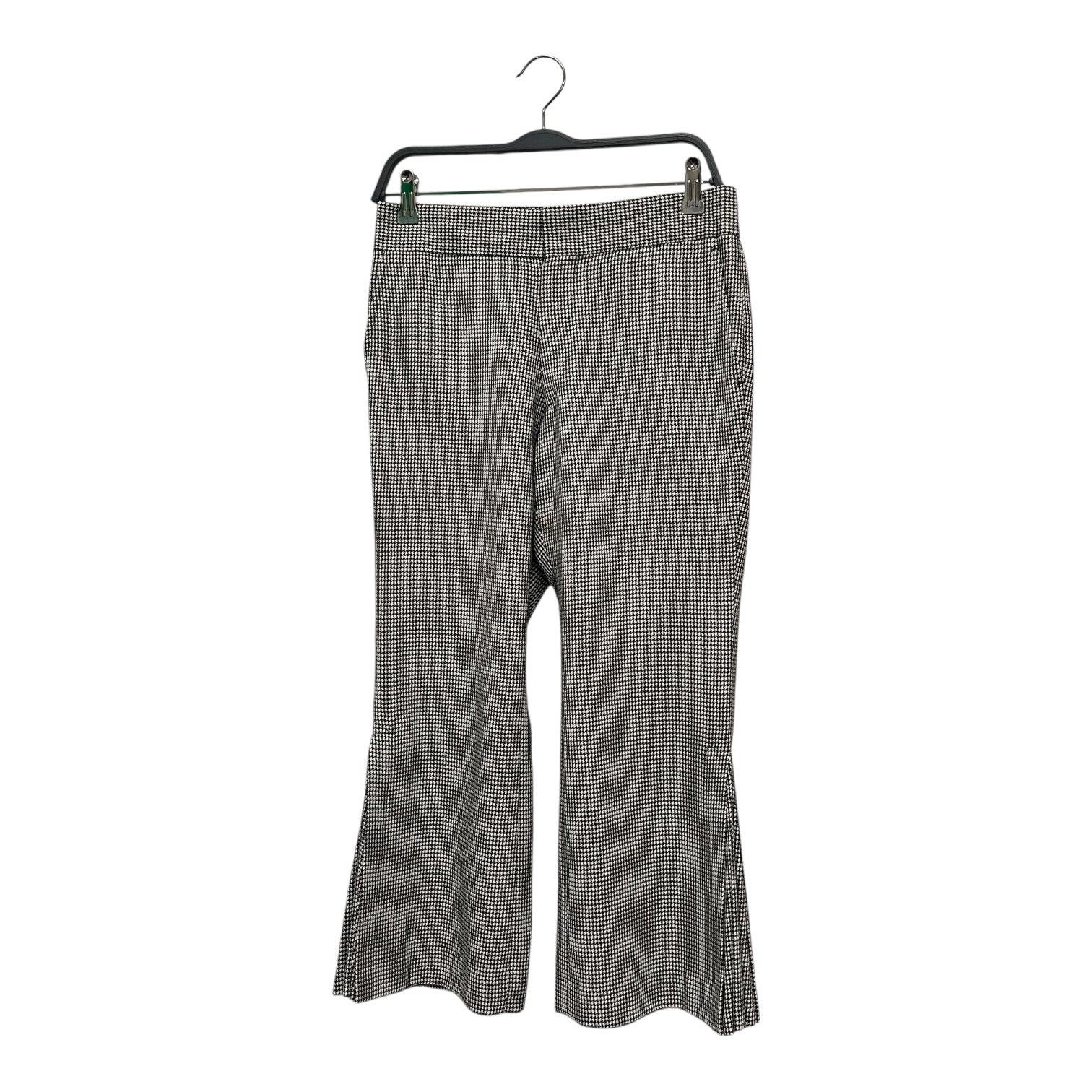 COMME des GARCONS/Bootcut Pants/M/Houndstooth Check/Wool/WHT/PLEATED LEG OPENING view 1