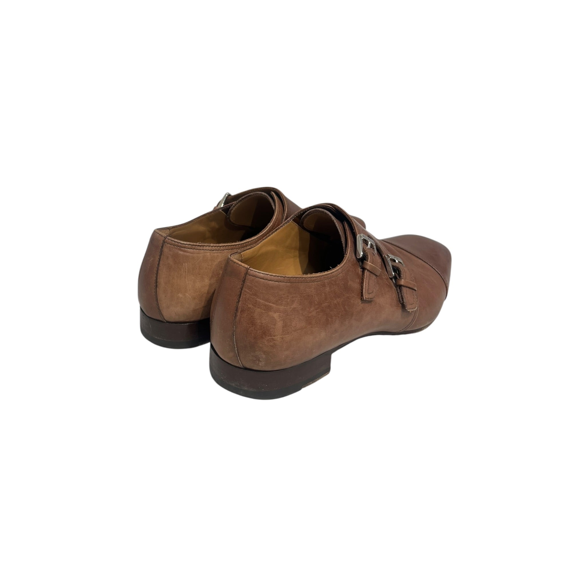 Christian Louboutin/Dress Shoes/EU 44/Leather/BRW/LOUB MONK STRAP LOAFER view 7