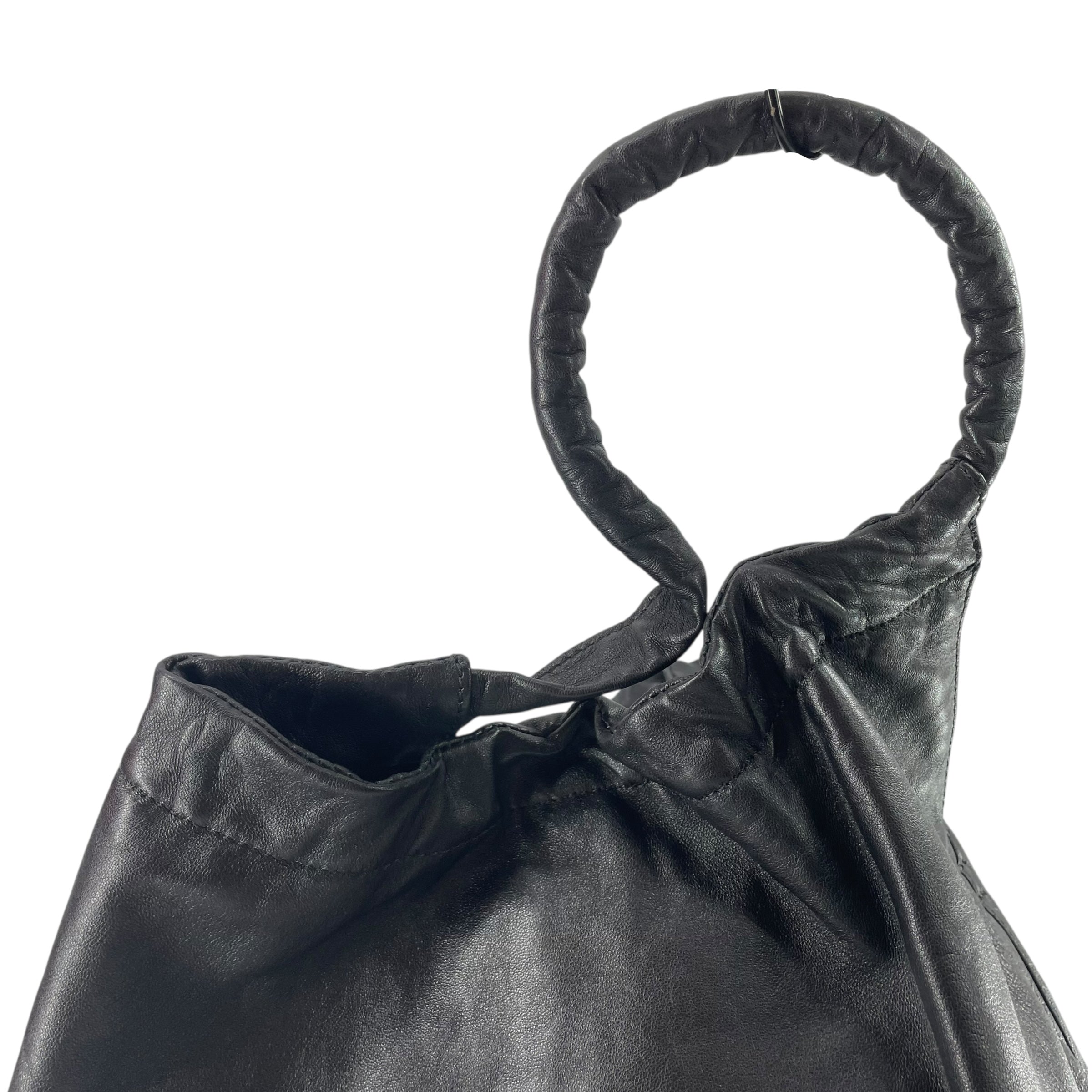 THE ROW/Hand Bag/Leather/BLK/SCRUNCHED HANDLES view 6