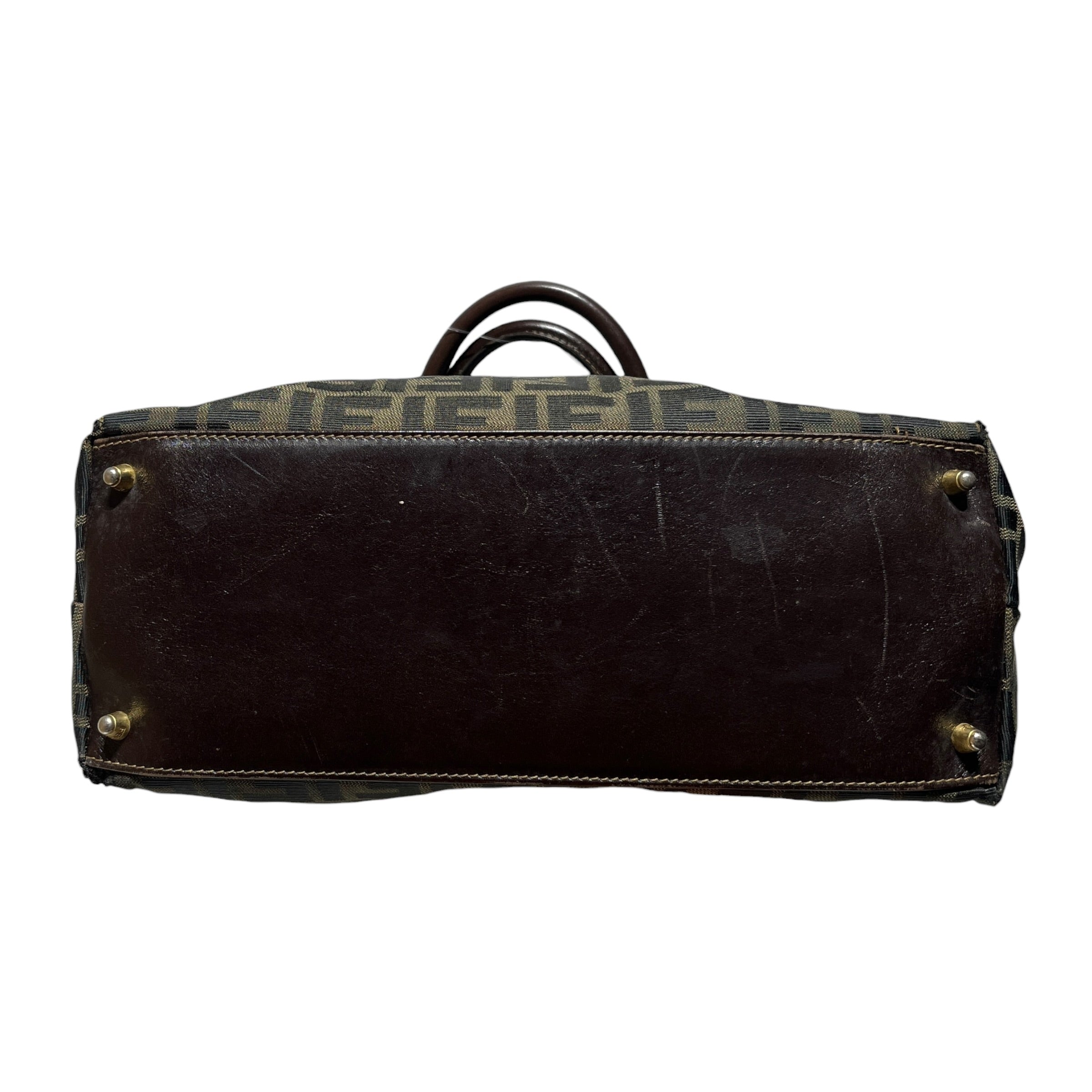 FENDI/Hand Bag/Monogram/Cotton/BRW/FF HANDLE view 3