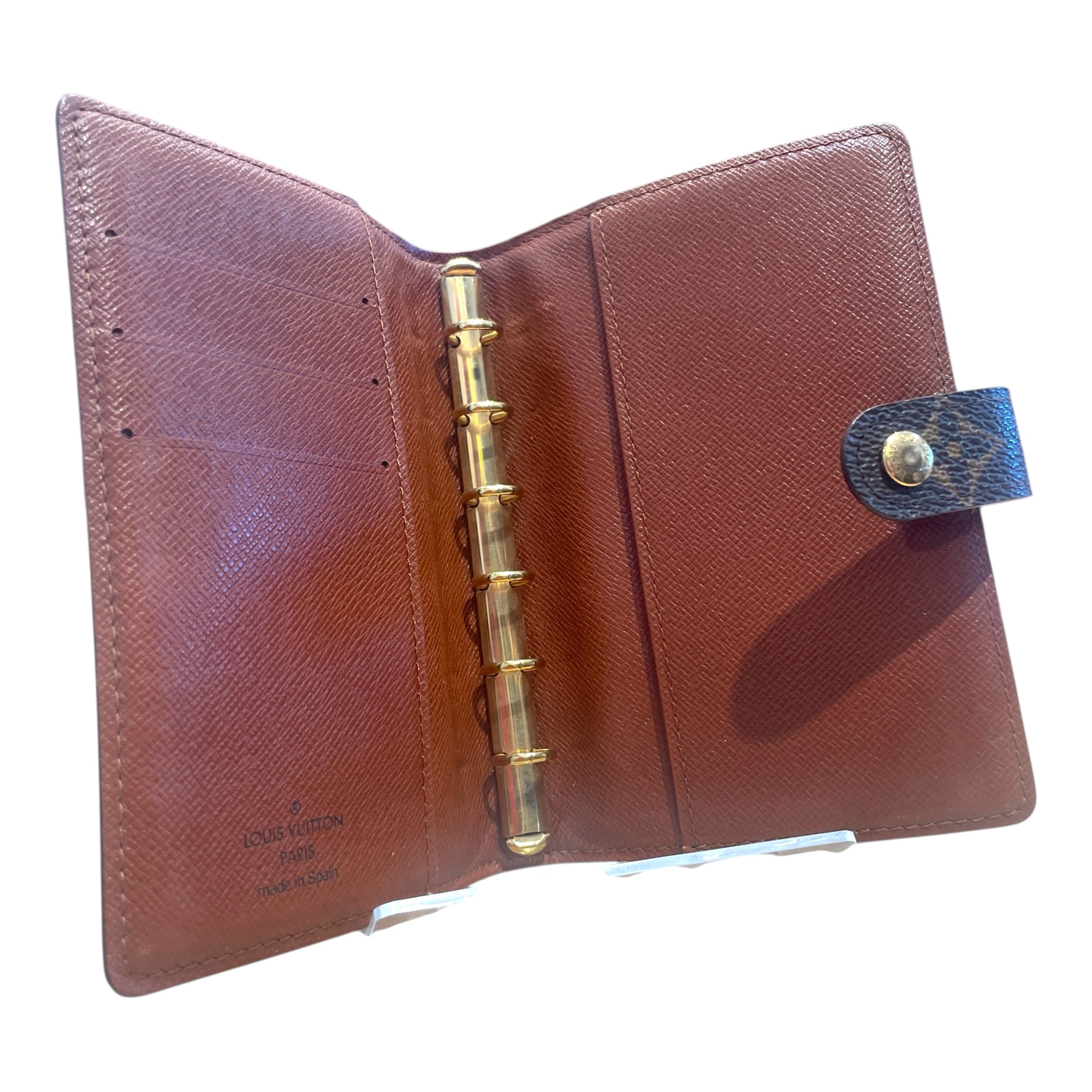 LOUIS VUITTON/Pass Case/Monogram/Leather/BRW/L's/Agenda Cover view 3