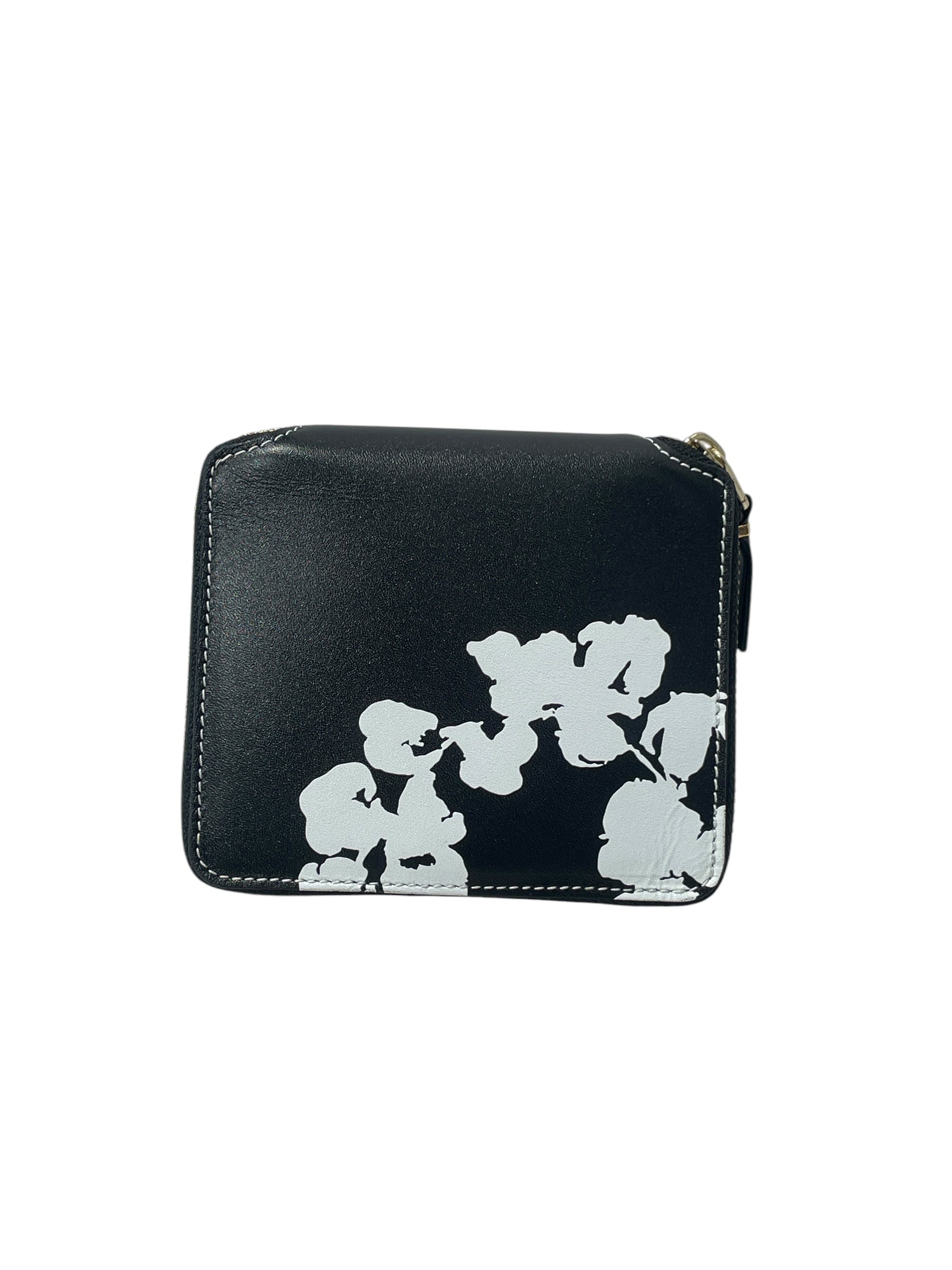 COMME des GARCONS/DENIM TEARS/Bifold Wallet/Leather/BLK/ view 1