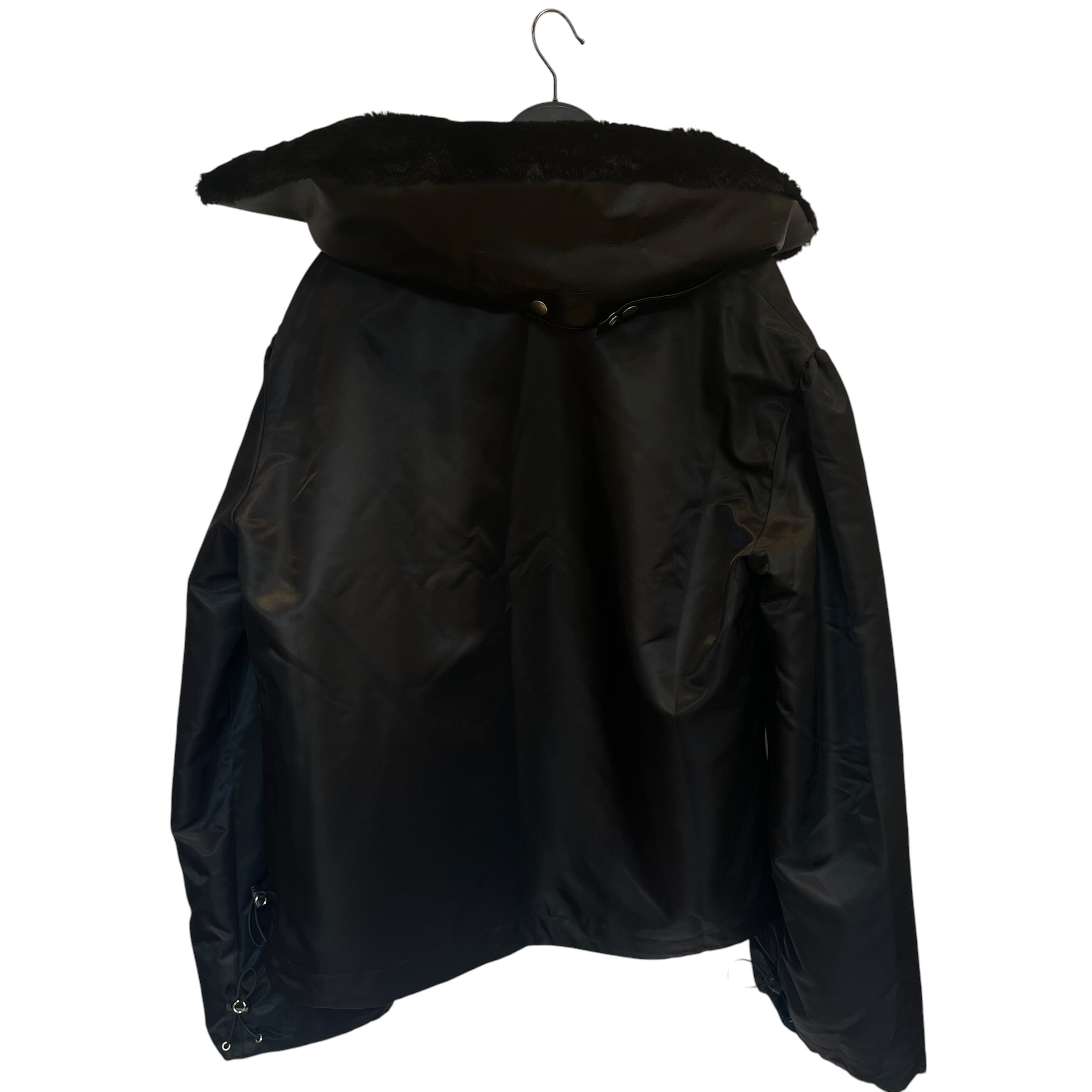 RANDOM IDENTITIES/Jacket/S/Polyester/BLK/fur collar view 2